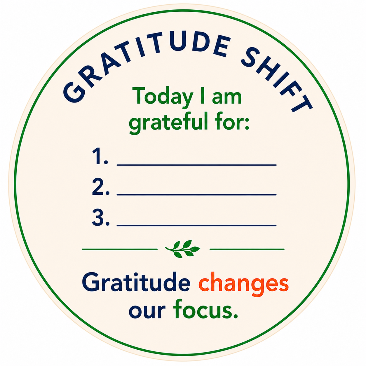 Gratitude shift front