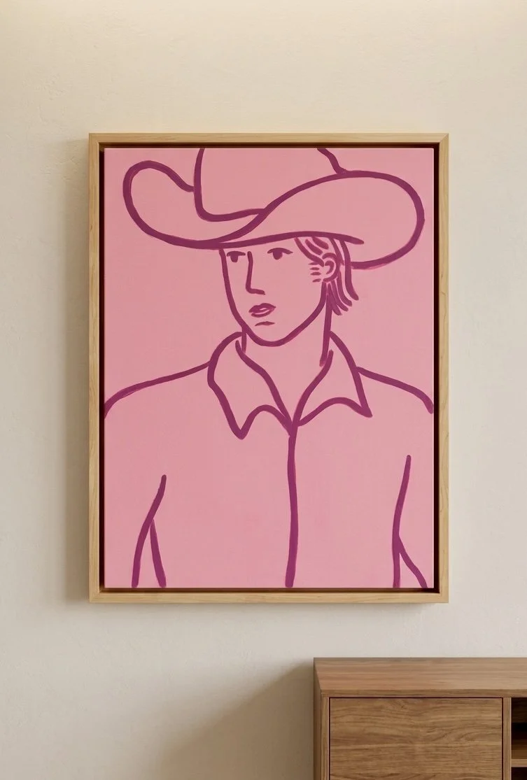 cowboy in pink, 40" x 30", $1750 - available