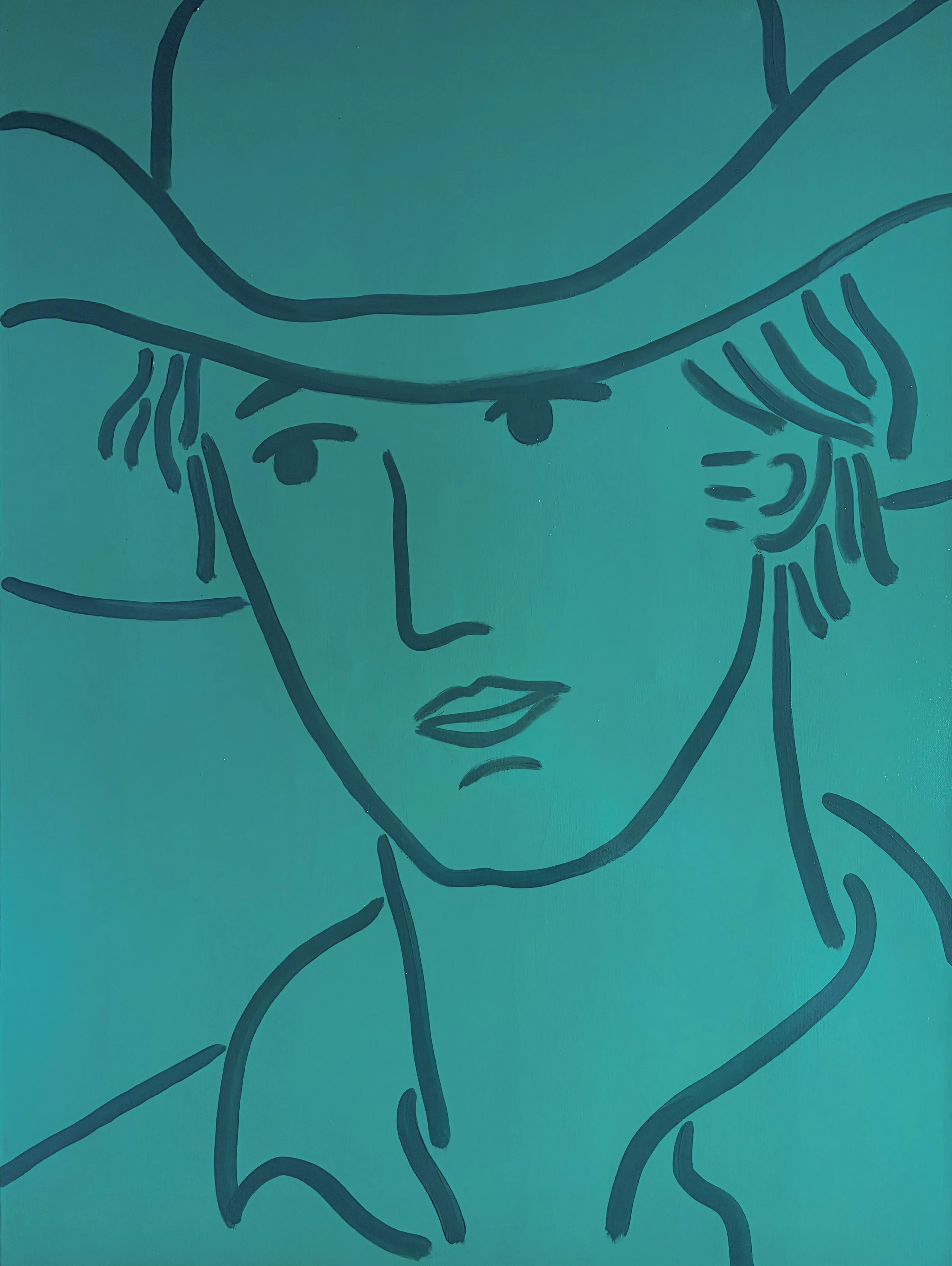 Minimal Cowboy - Cowboy in Forest Green
