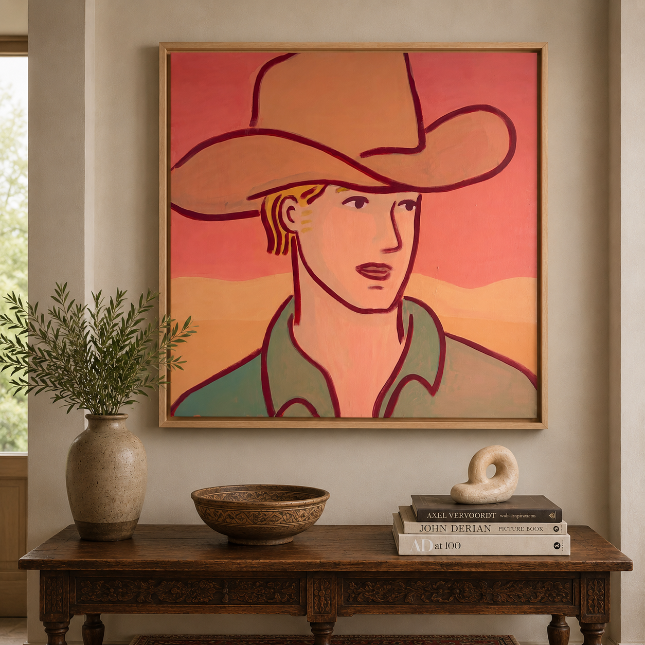 young buck, 36" x 36"