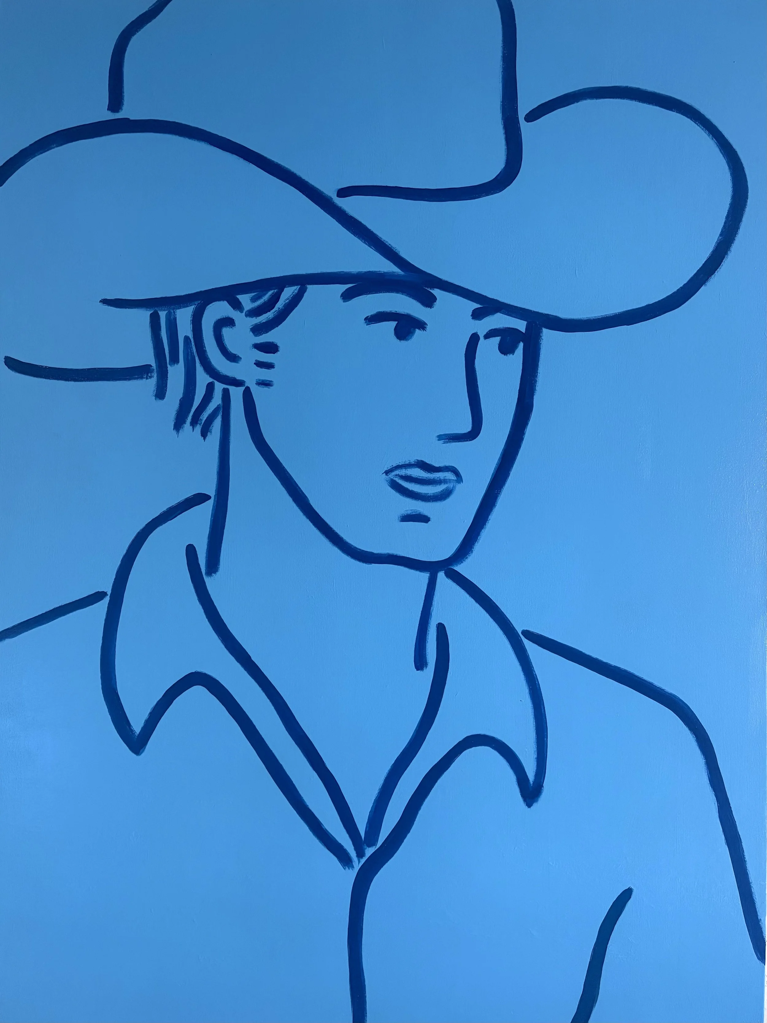 Minimal Cowboy - Cowboy in Sky Blue