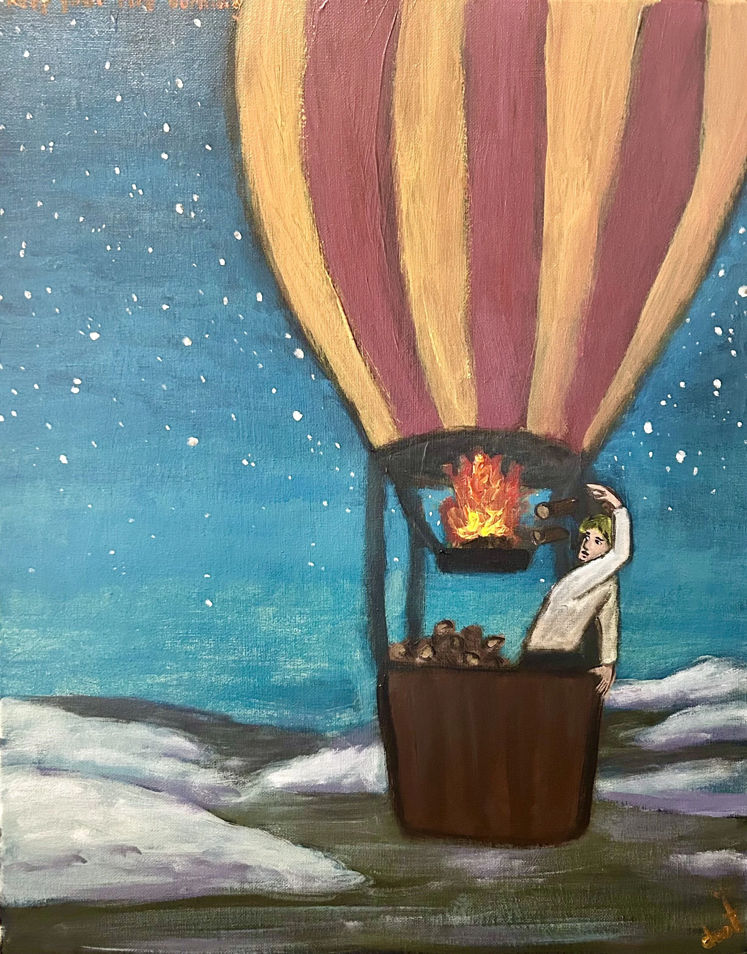 always keep your fire burning, 16" x 12"