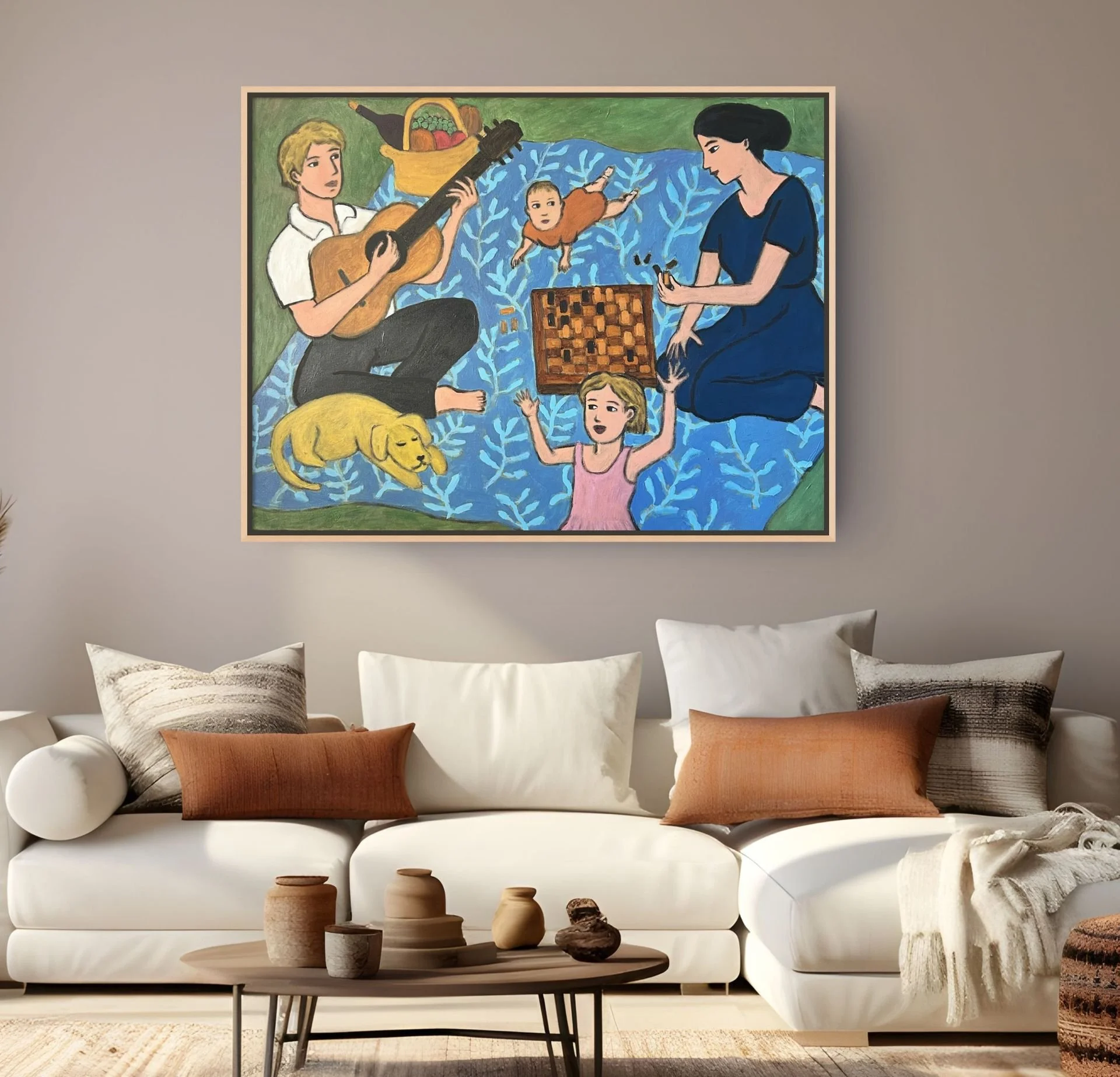 family picnic, 36" x 48"