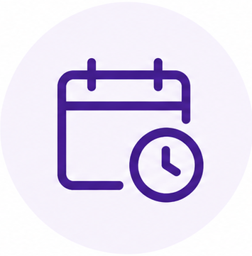 Calendar and clock icon