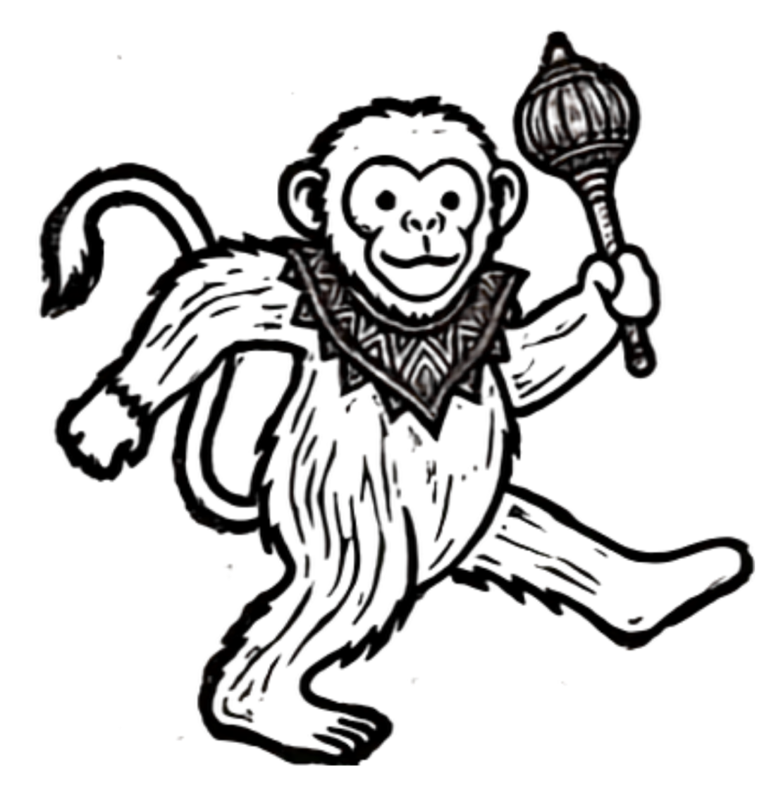 Dancing Hanuman Mace