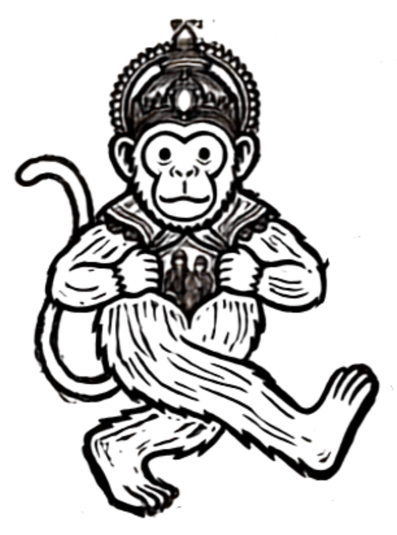 Dancing Hanuman Open Heart