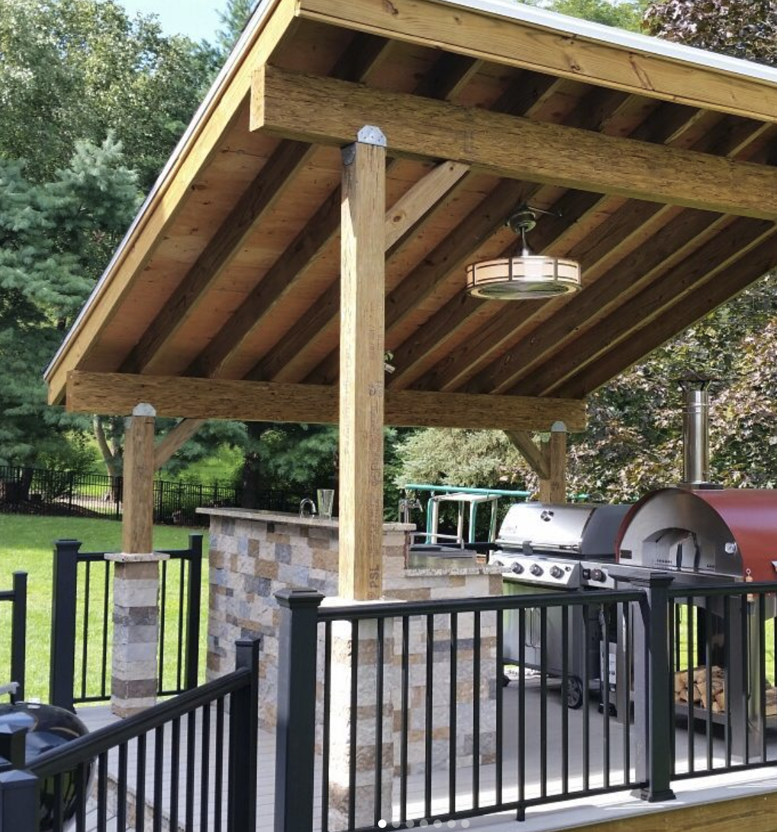 Modern shed roof pizziola portico 