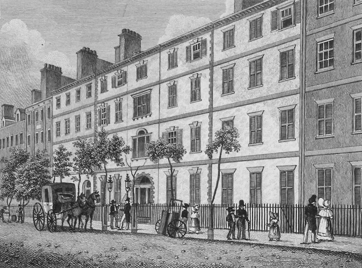 The Alexander McComb House.  Drawn by Burton, Engraved by Archer, 1831.