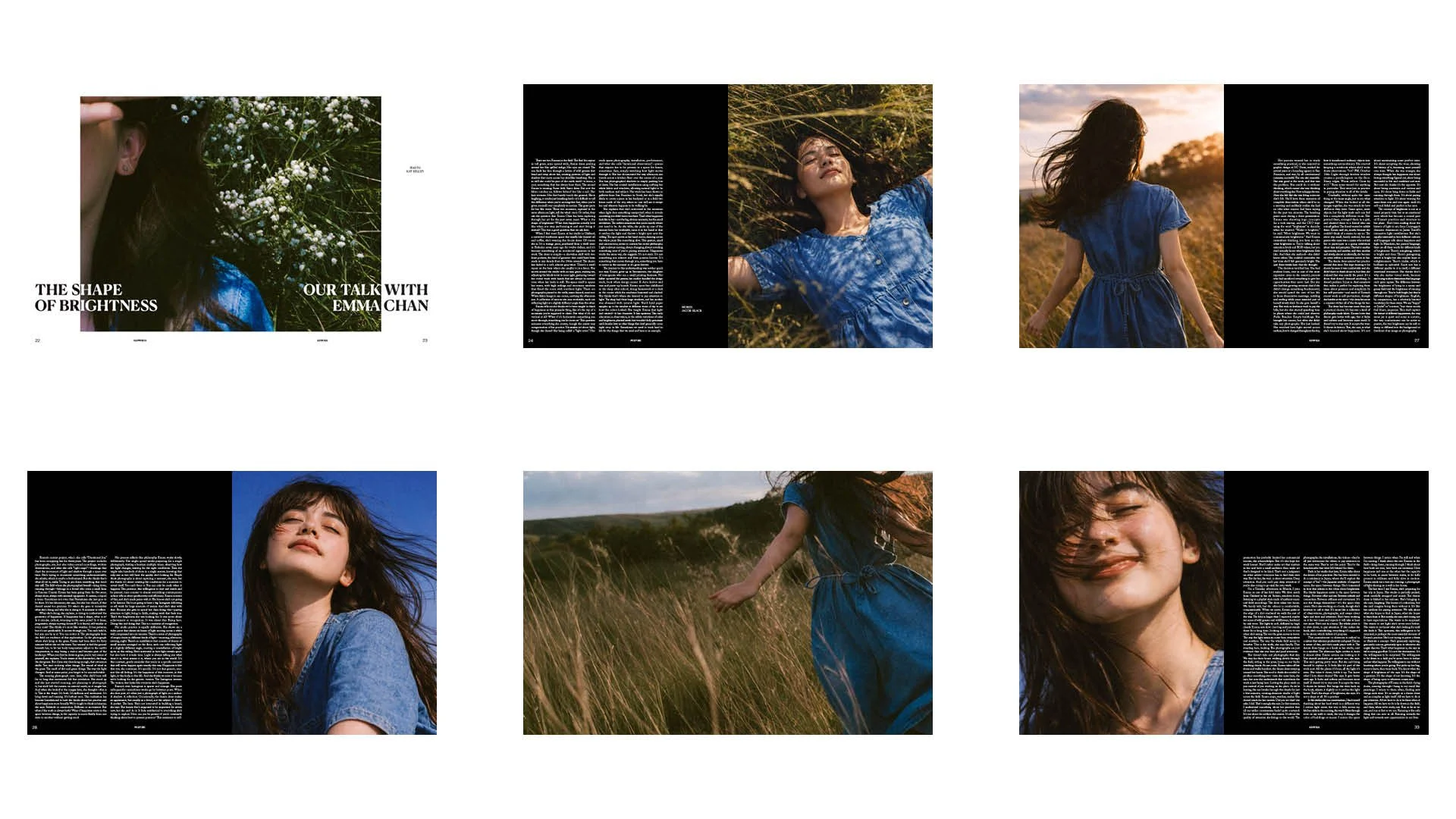A flatplan showcasing the last 6 spreads of the project.