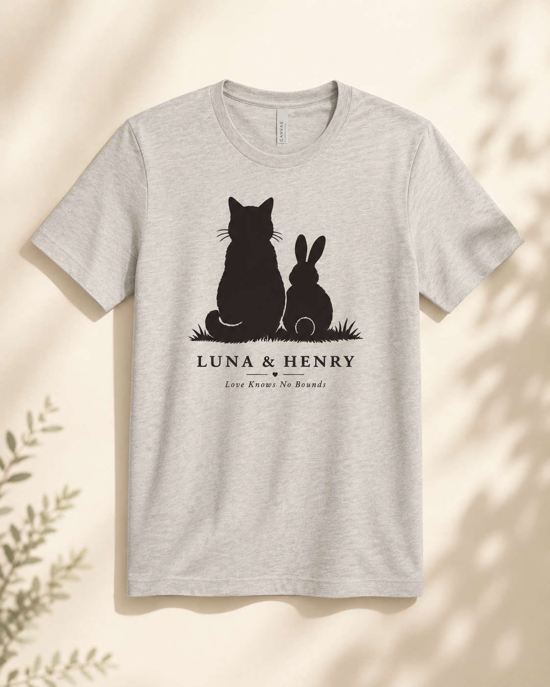 Love Knows No Bounds Heather Dust Premium Tee - Large Print
