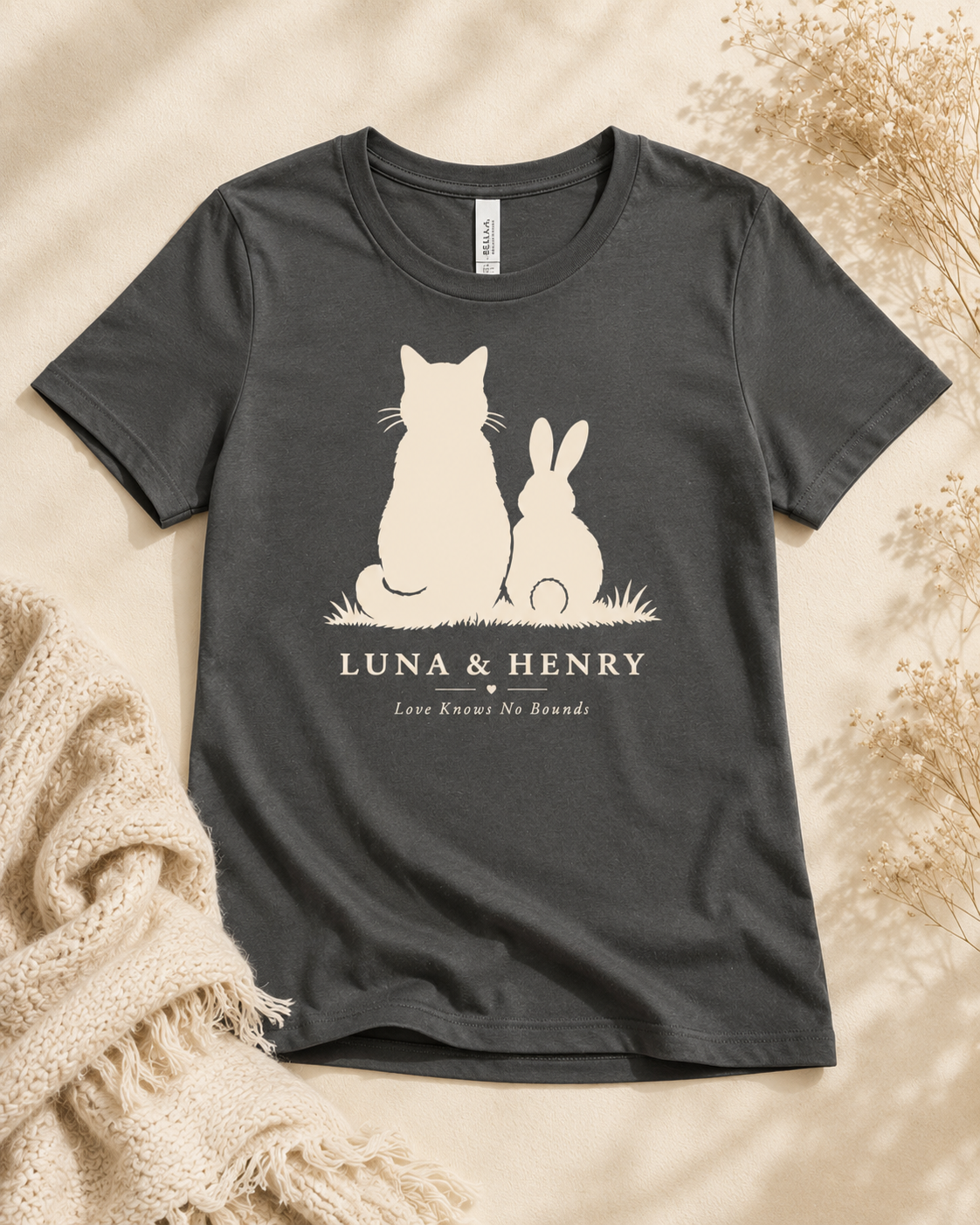 Love Knows No Bounds Asphalt Premium Tee - Large Print