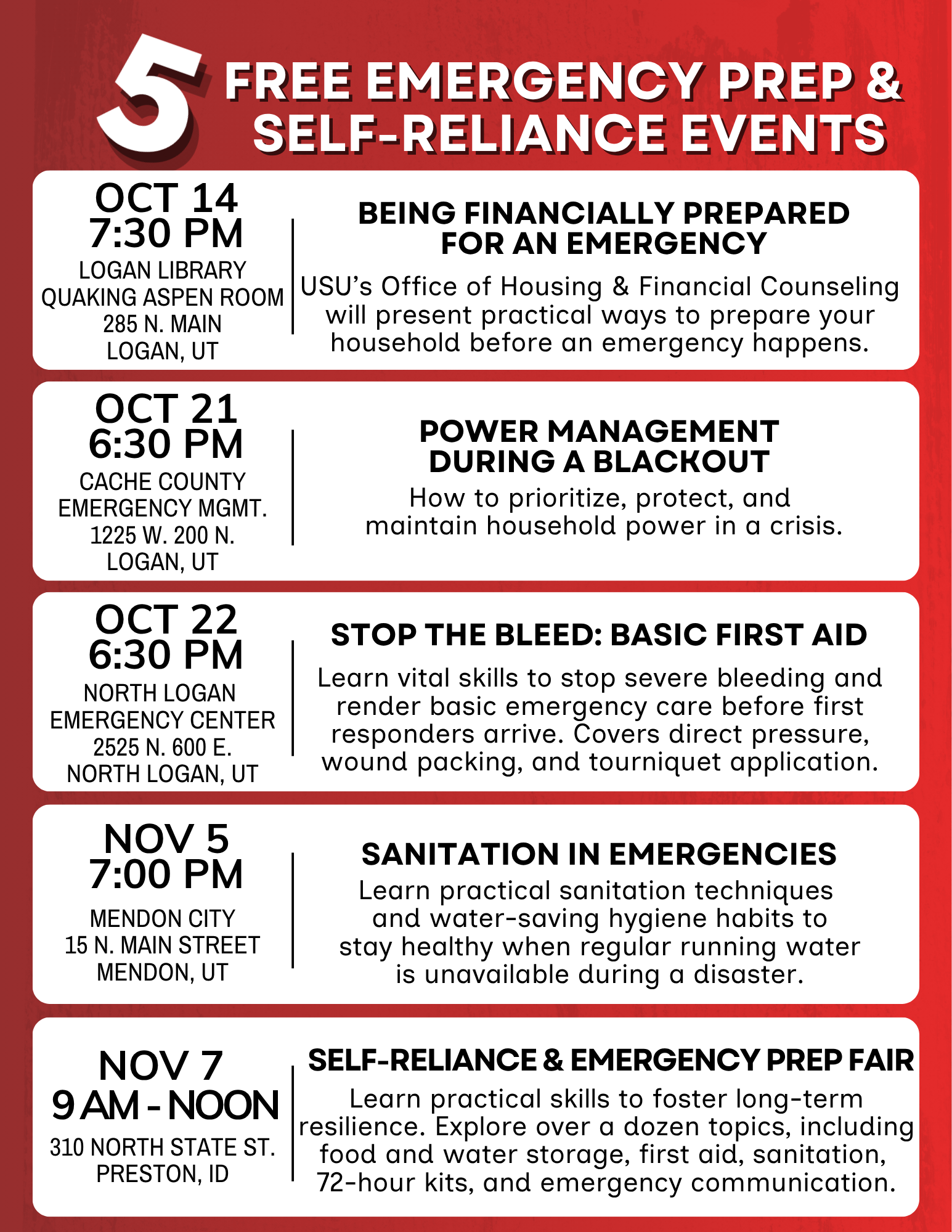 FALL EMERGENCY PREPARATION