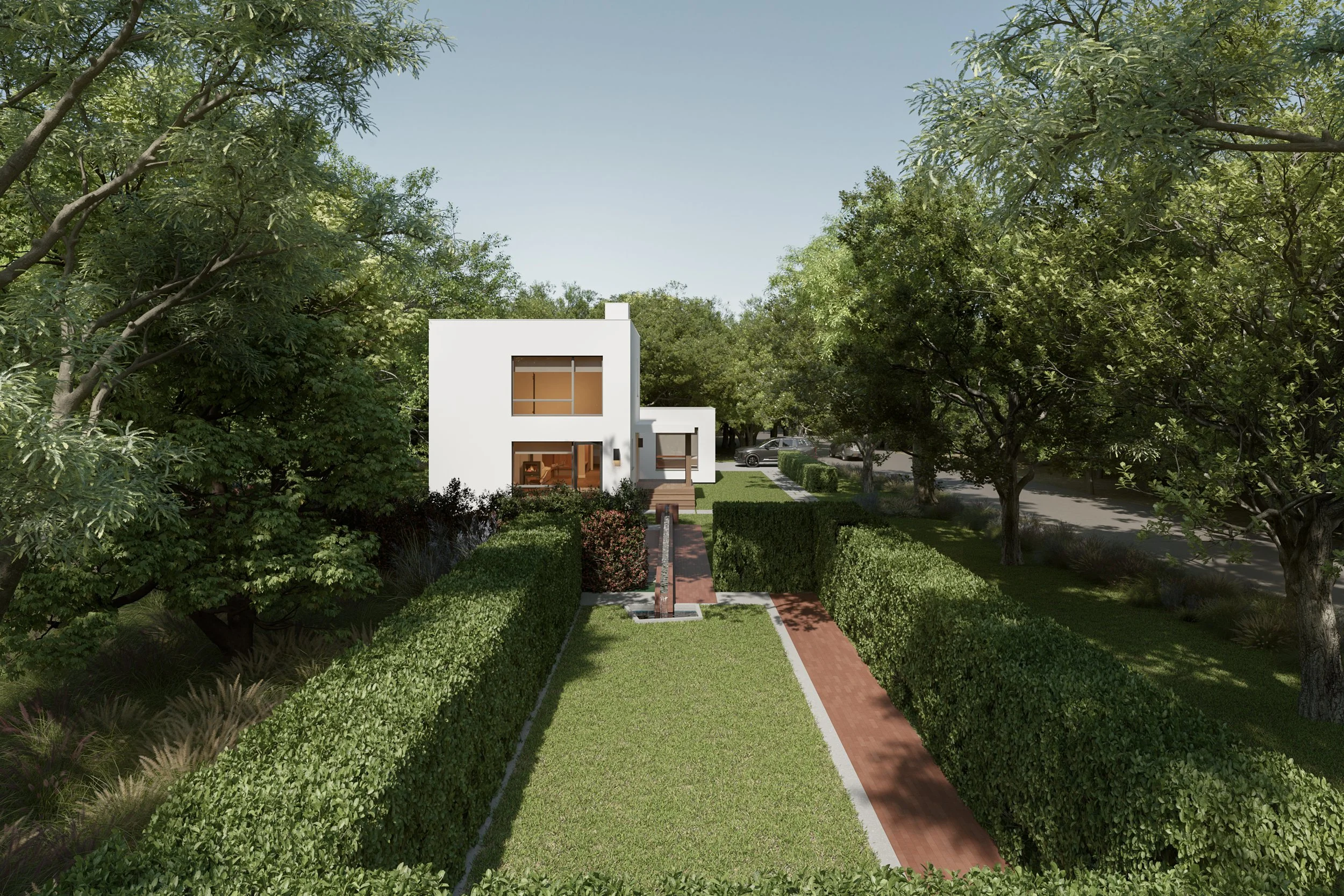 Modular Spectacular home set among mature trees in a quiet village