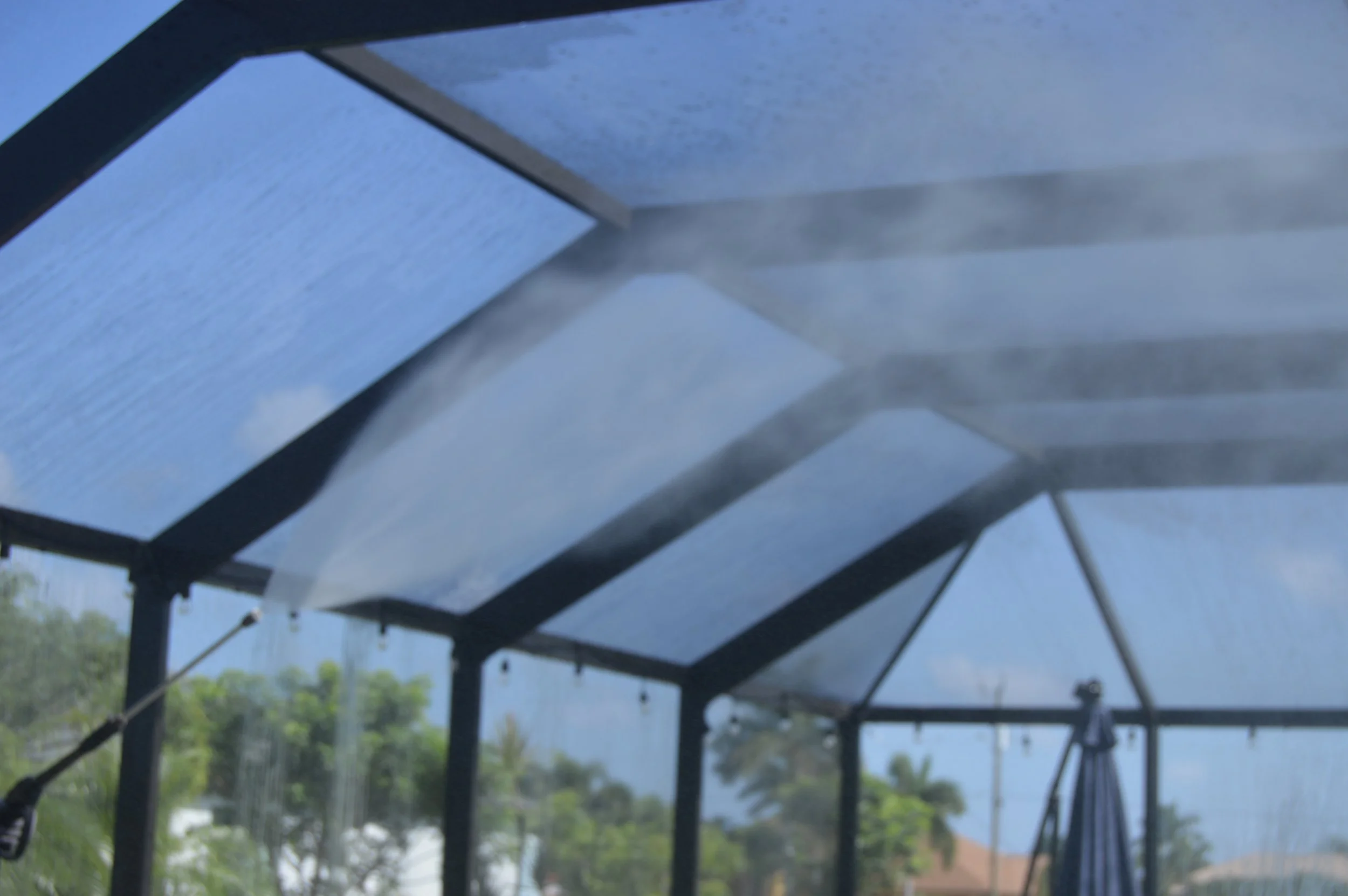 Soft Washing Pool Enclosure