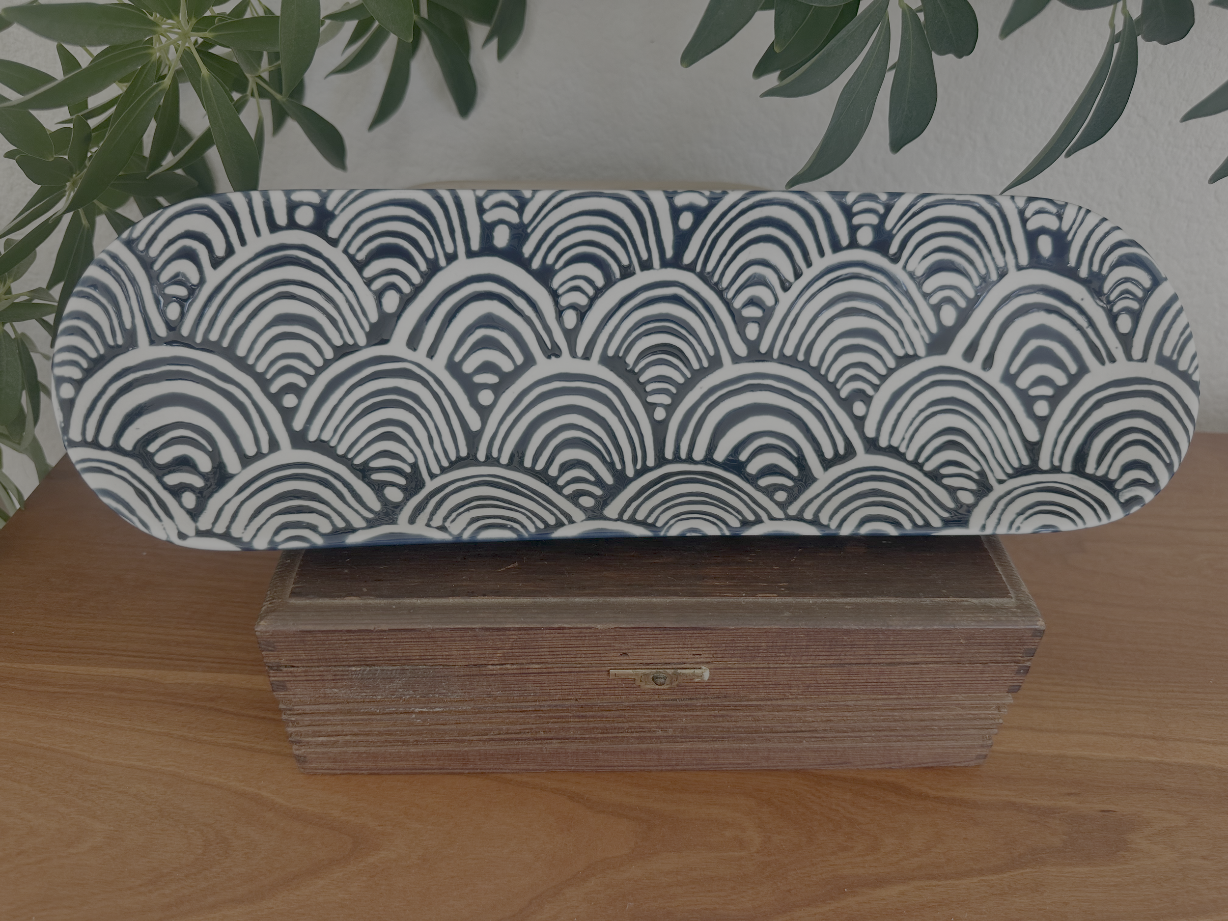 Seigaiha Ceramic Tray