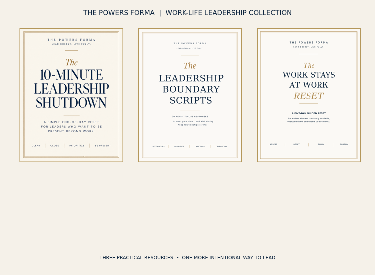 Work-Life Leadership Bundle | 3 Practical Leadership Resources