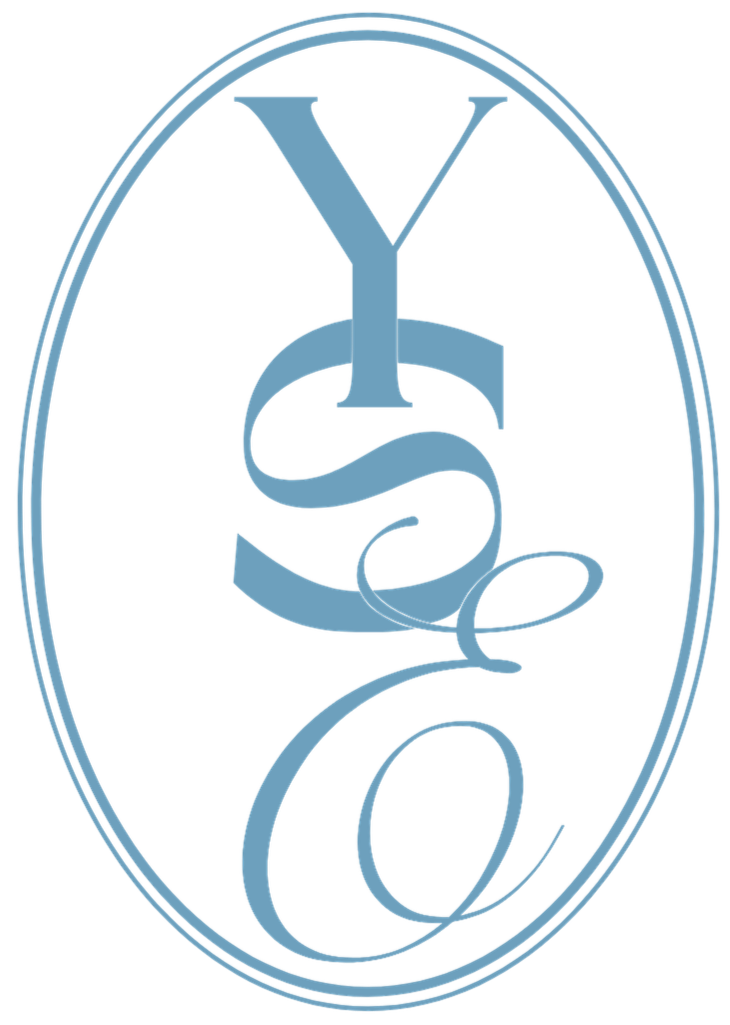 A logo with the abbreviation 'YSG' in stylized blue text enclosed in an oval border.
