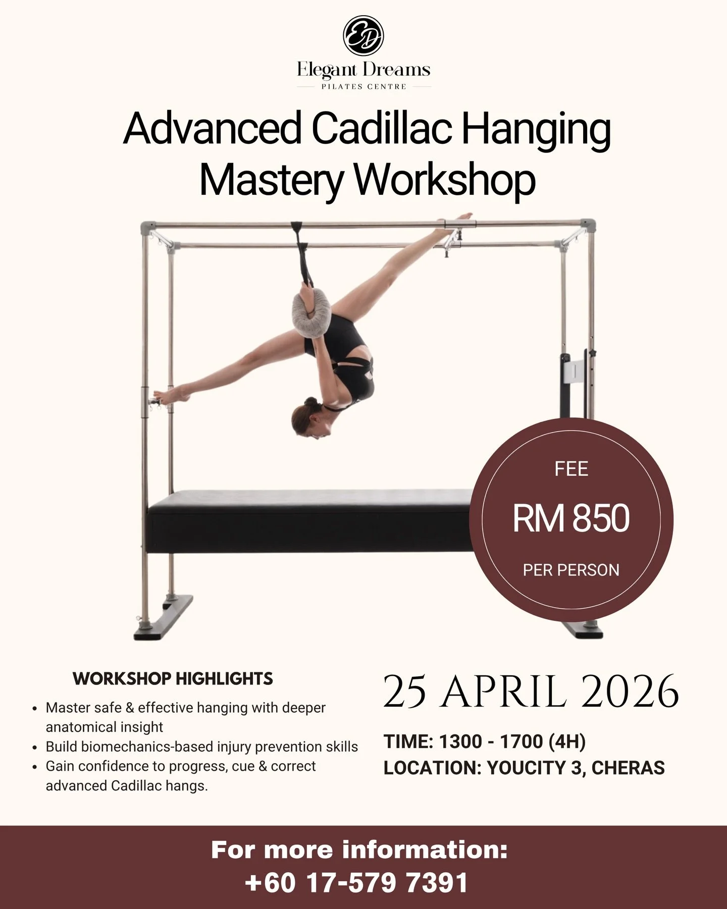 Our 3rd &ldquo;Advanced Cadillac Hanging Mastery Workshop&rdquo;!👋

You don&rsquo;t have to be advanced to start understanding your body better.🙌

We focus on helping you understand your body, improve control, and move with more awareness, safely a