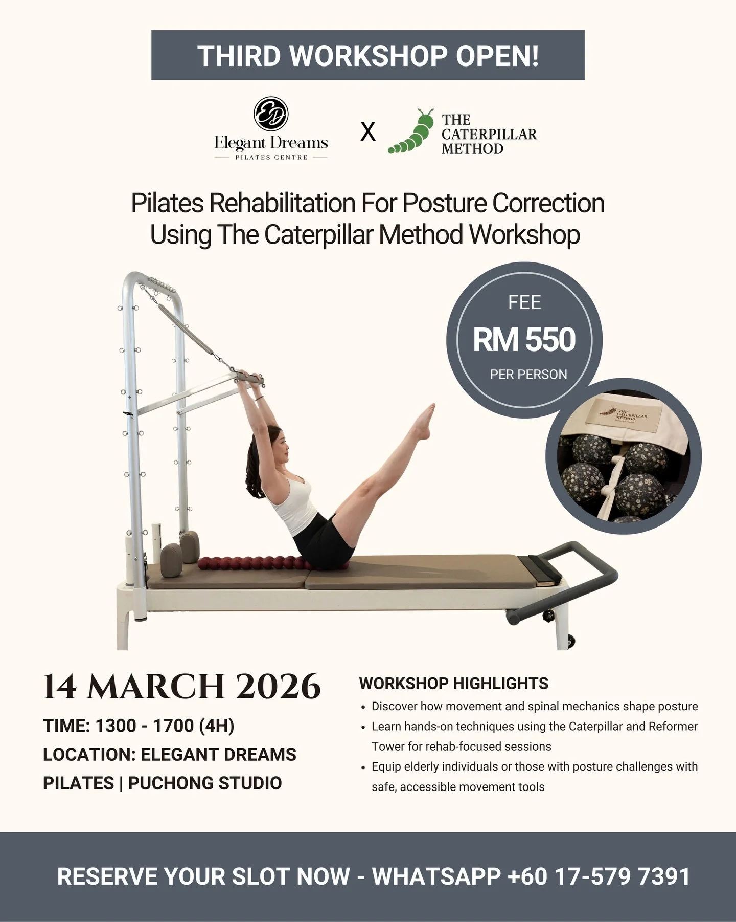 We&rsquo;re officially opening the 3rd Batch of The Caterpillar Method Workshop on 14 March just 28 days away!🐛✨

The previous two rounds were fully sold out and this time, we&rsquo;re bringing it to Puchong studio!

The Caterpillar Method is not ju