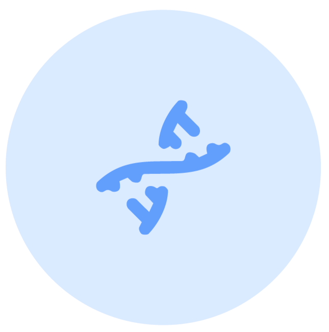 Blue icon of a skateboard on a light blue circular background