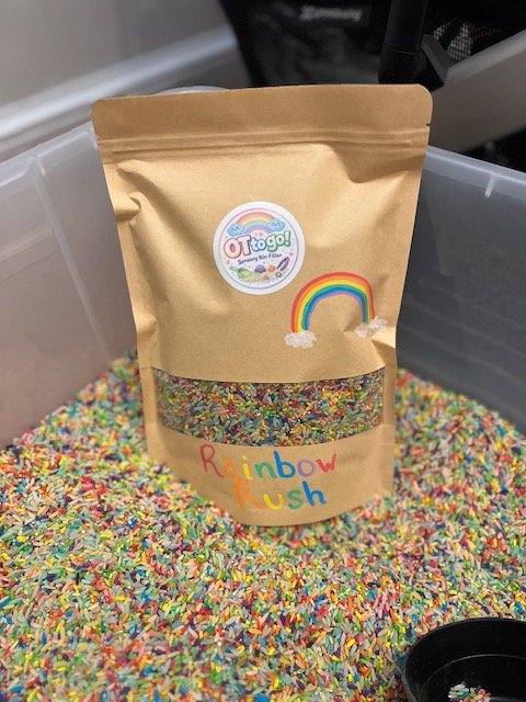 🌈Rainbow Rush Sensory Bin Filler