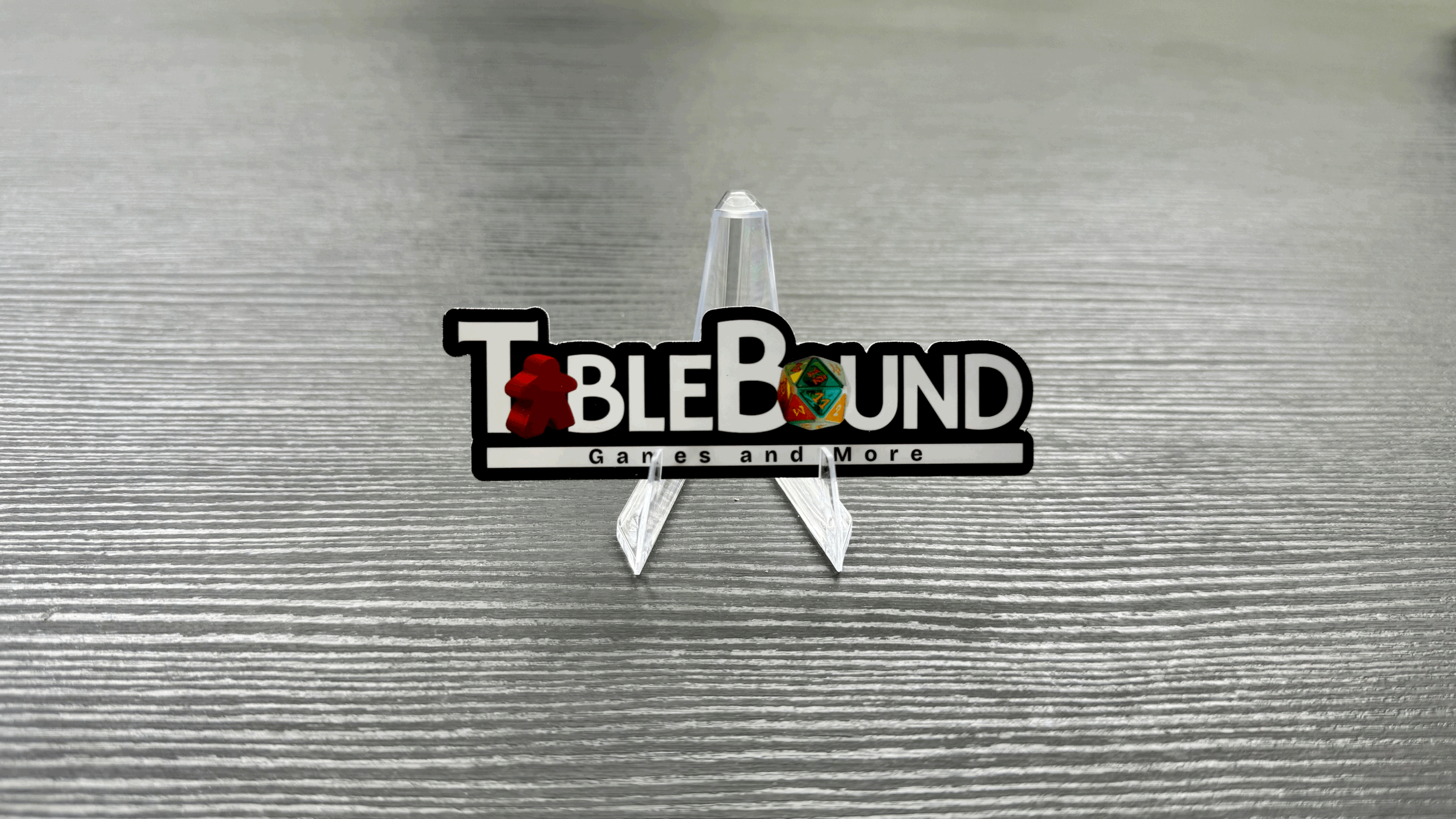 TableBound Logo White/Black Sticker