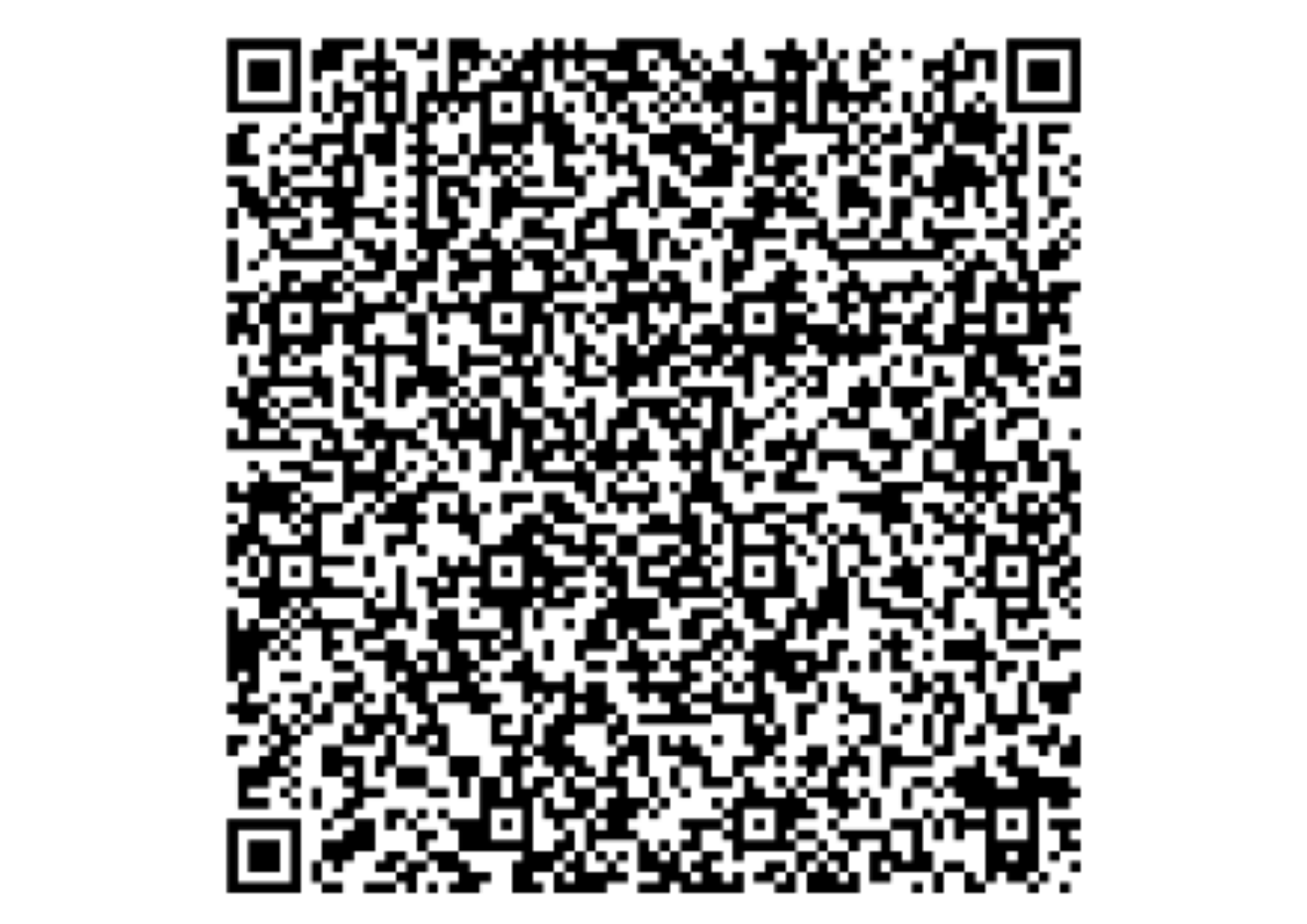 A black and white QR code.
