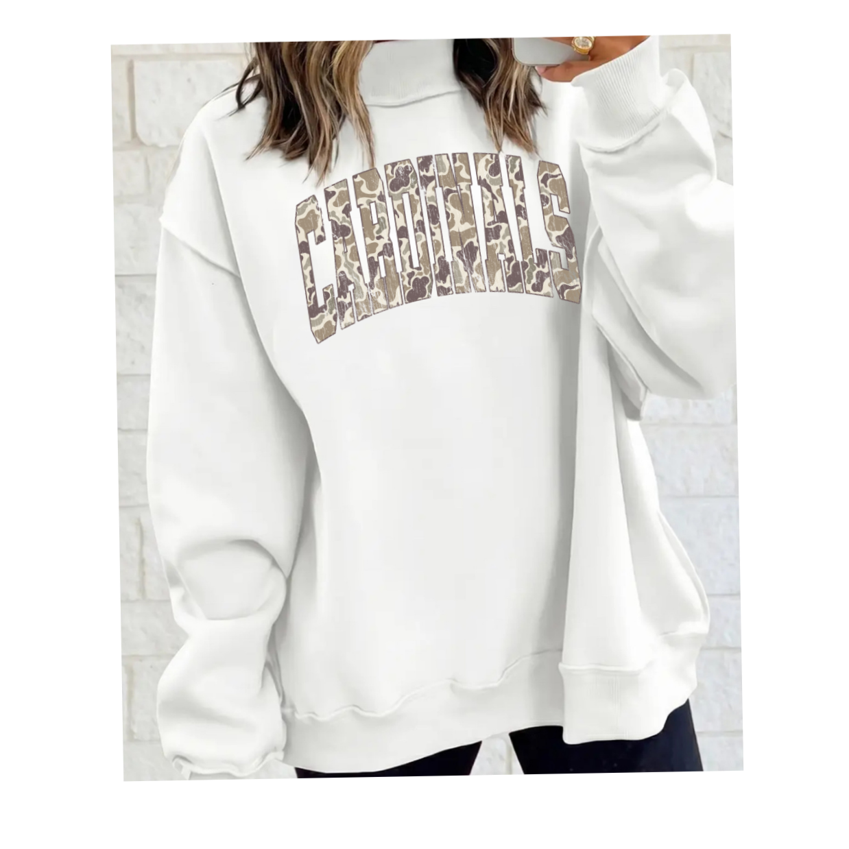 CARDINALS CAMO MOCK NECK