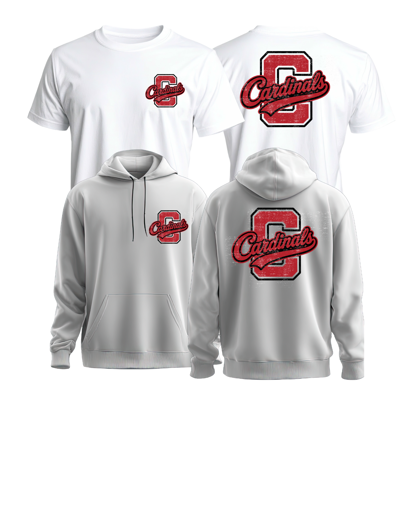 C Cardinals CHEST/BACK DESIGN