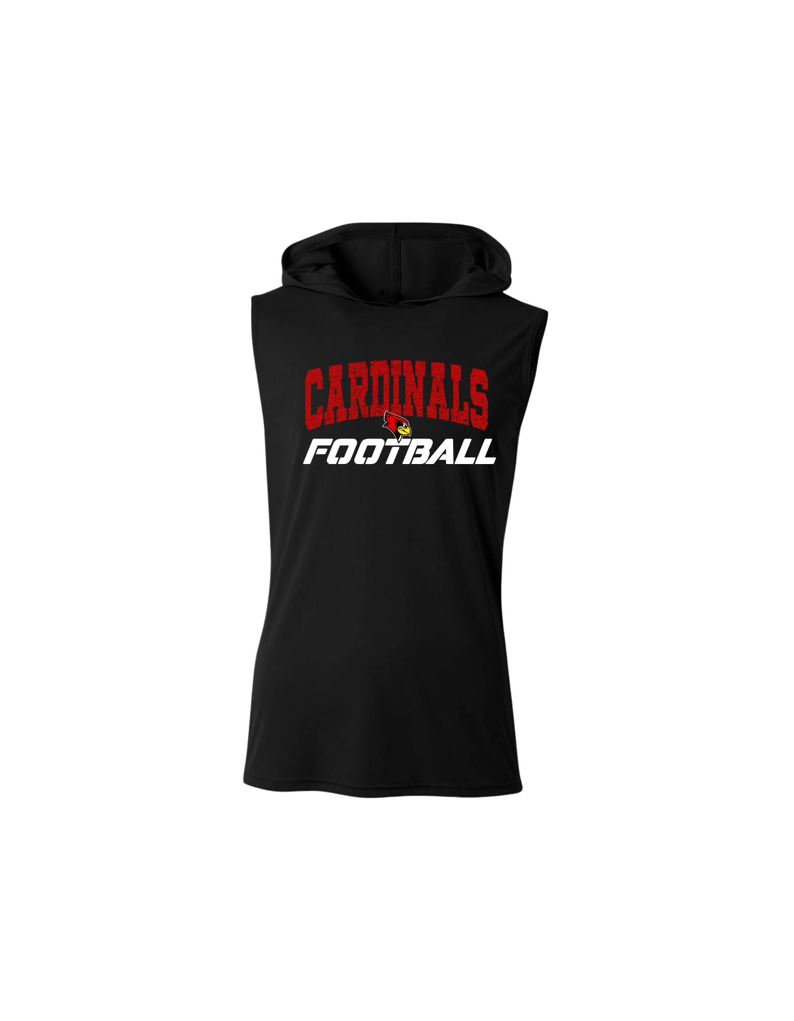 SLEEVELESS HOODED SHIRT-V CARDINALS FOOTBALL