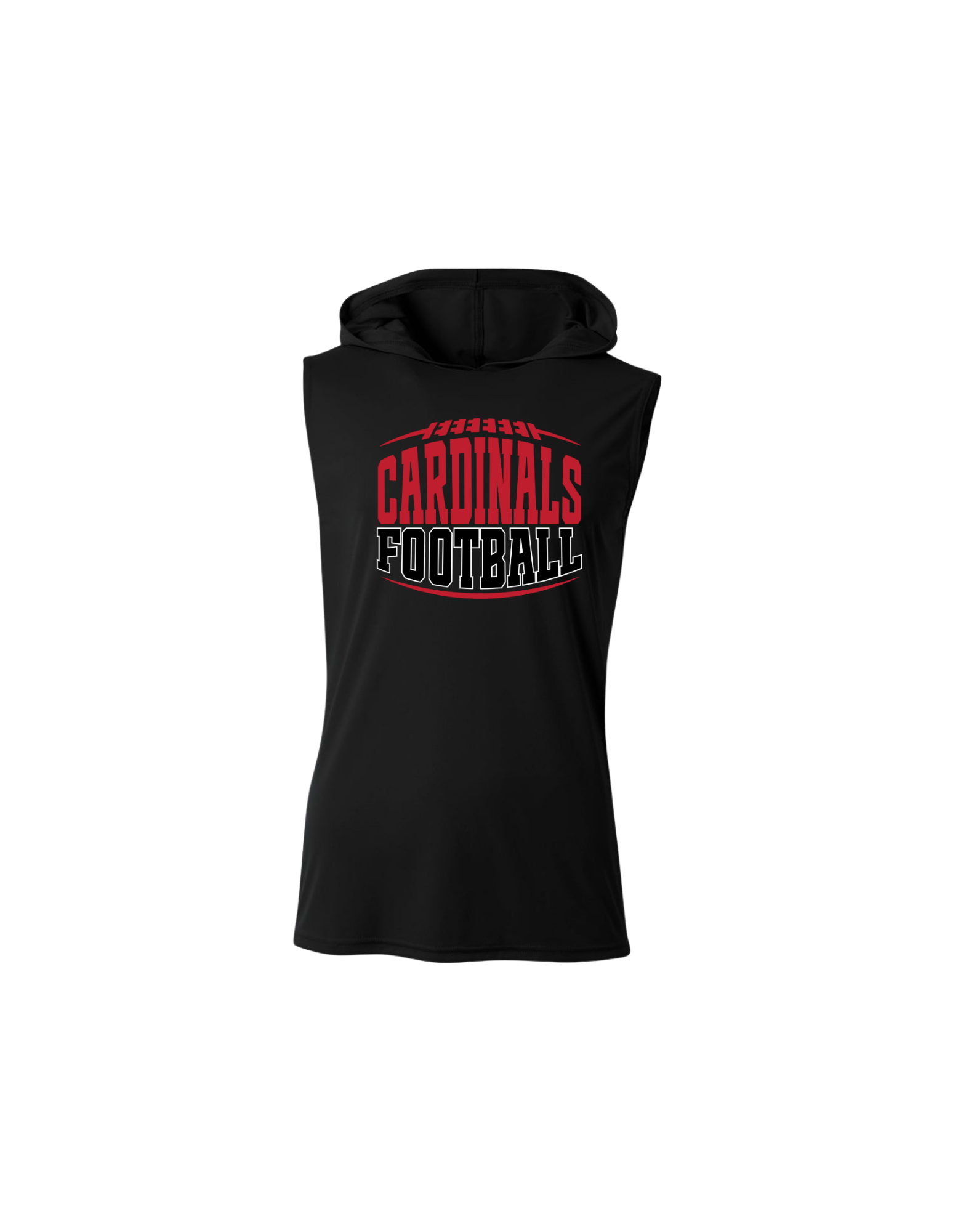 SLEEVELESS HOODED SHIRT-CARDINALS FOOTBALL