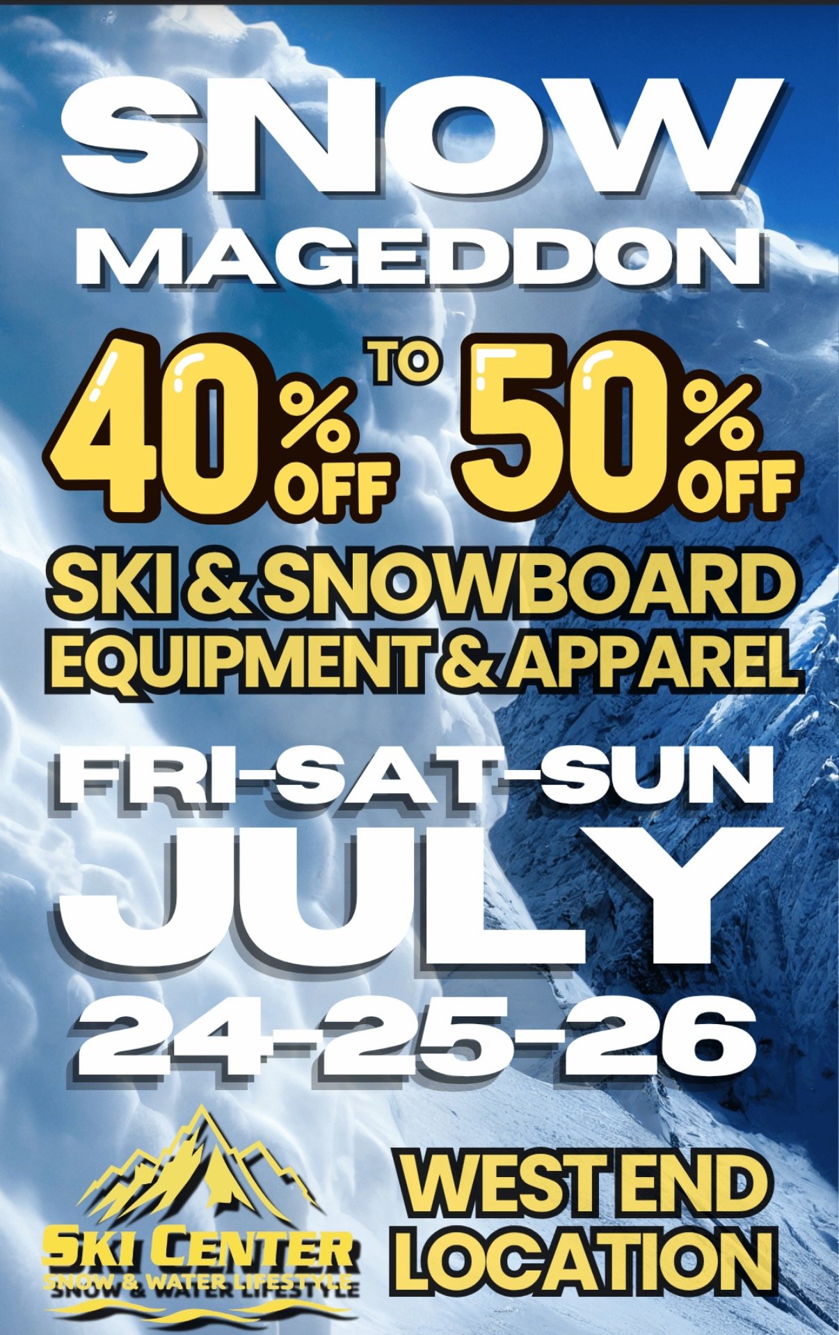 Local Ski Shop Summer Sale ad