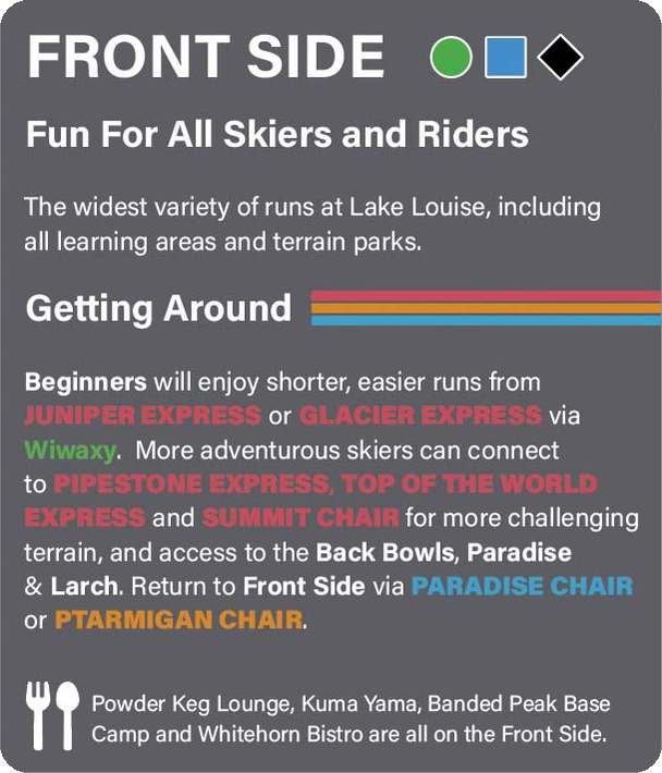 Front Side Description - Lake Louise Ski Resort