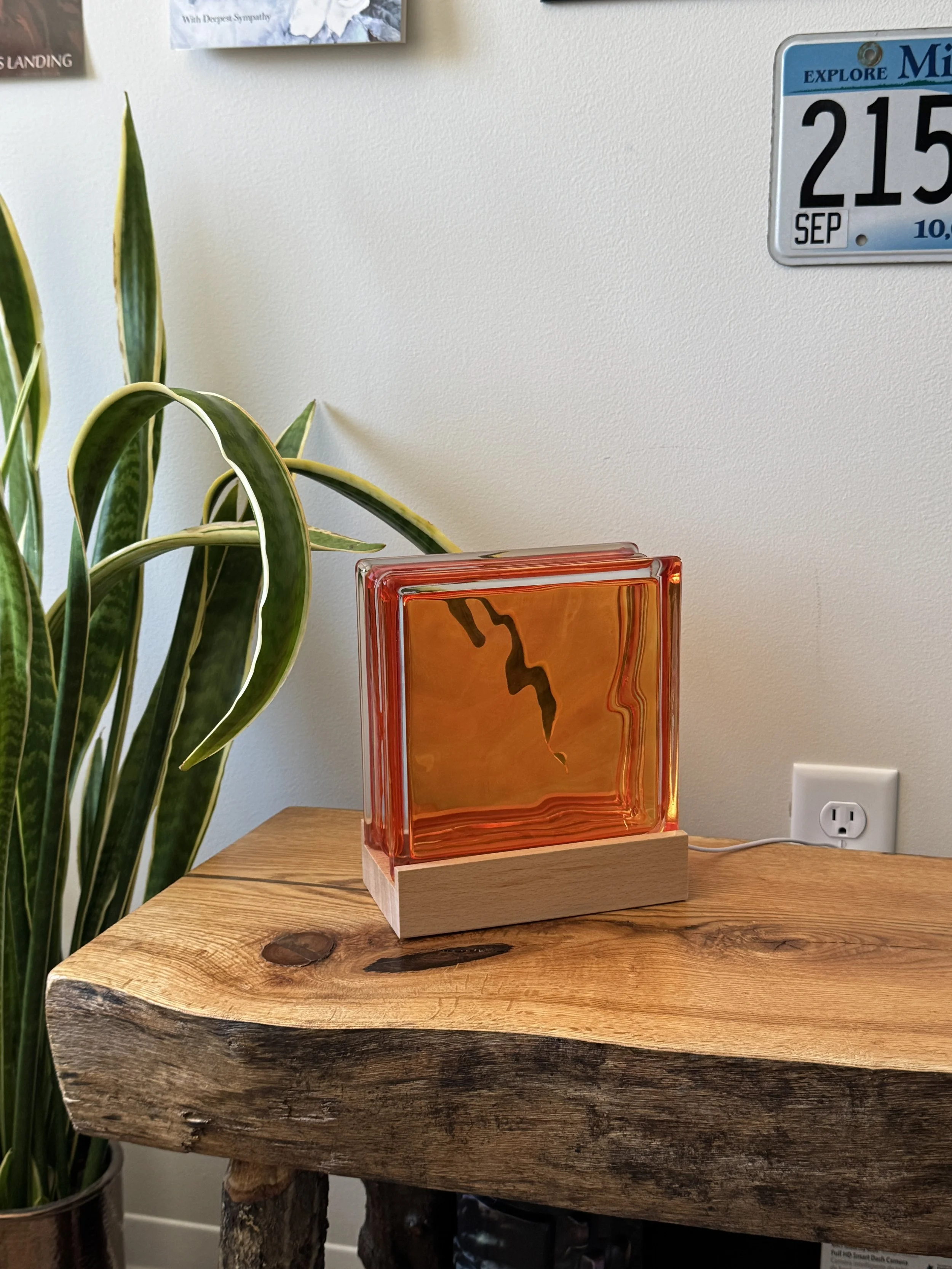 Glass Block Lamp