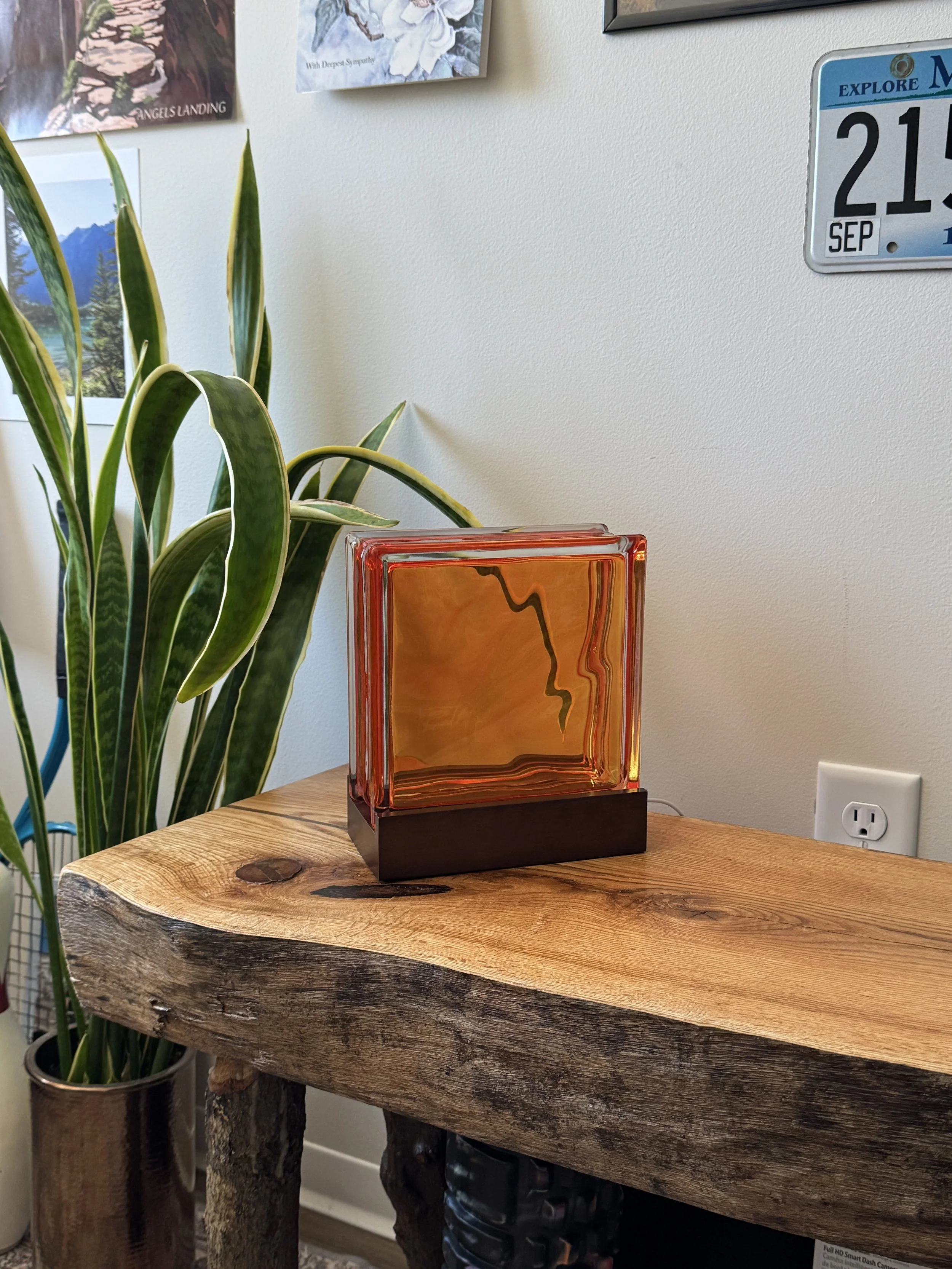 Glass Block Lamp