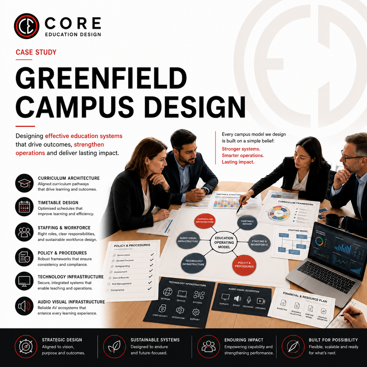 Conceptual artwork representing the design of an alternative-learning campus
