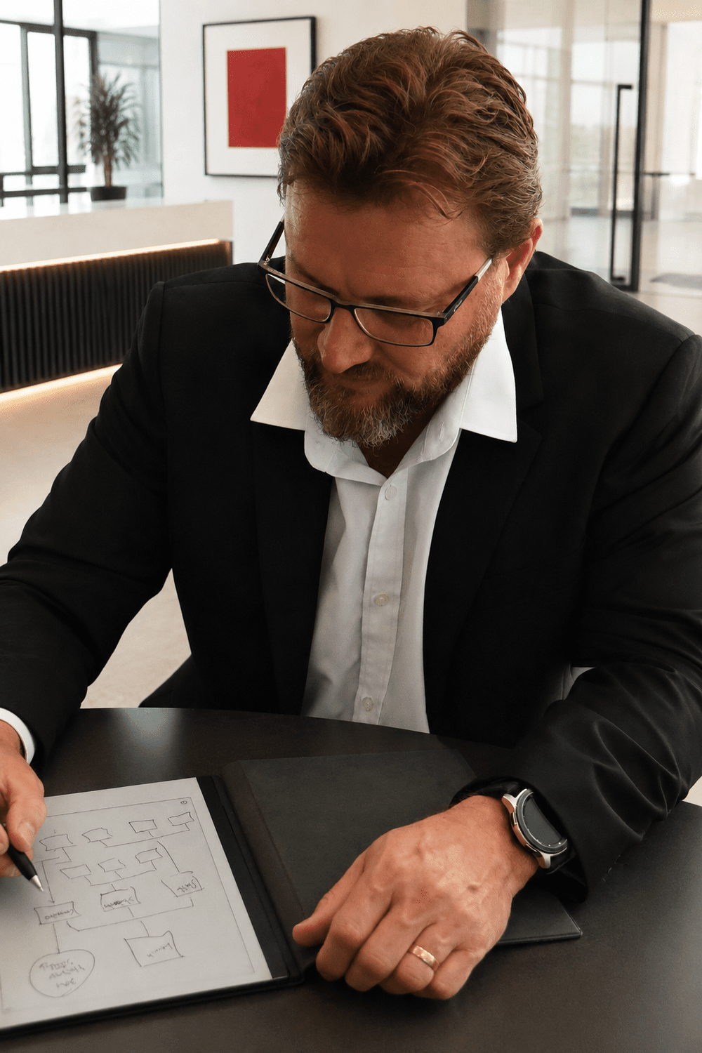 Darren Ponman working on educational system design