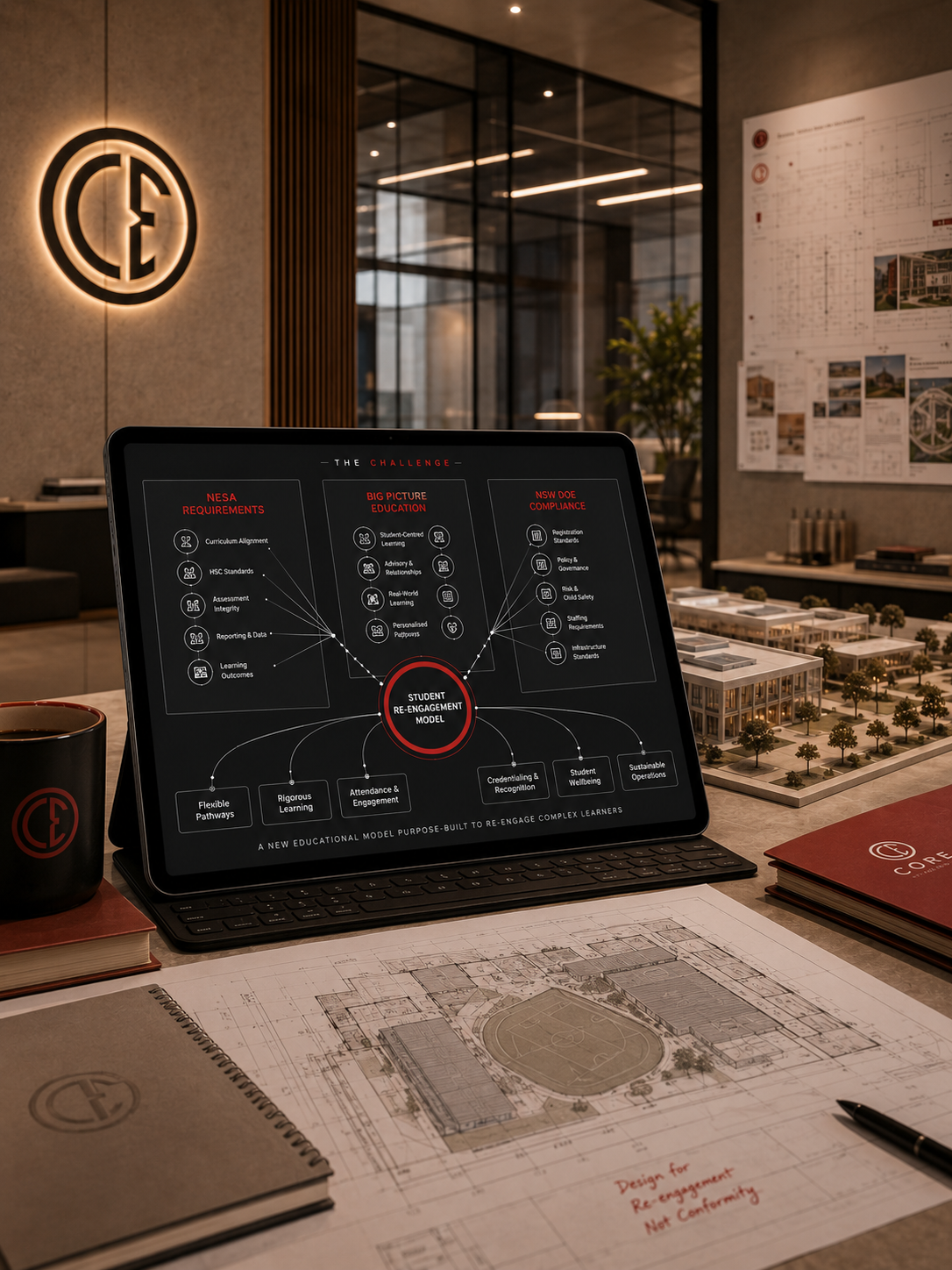 Greenfield Campus design challenge and leadership role