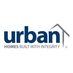 Urban Homes Built with Integrity logo featuring text and a house roof graphic