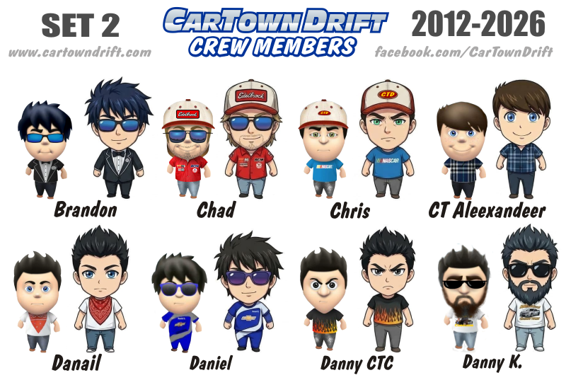 DRIFT Crew Members Set 2 #cartowndrift #cartowndriftthemovie