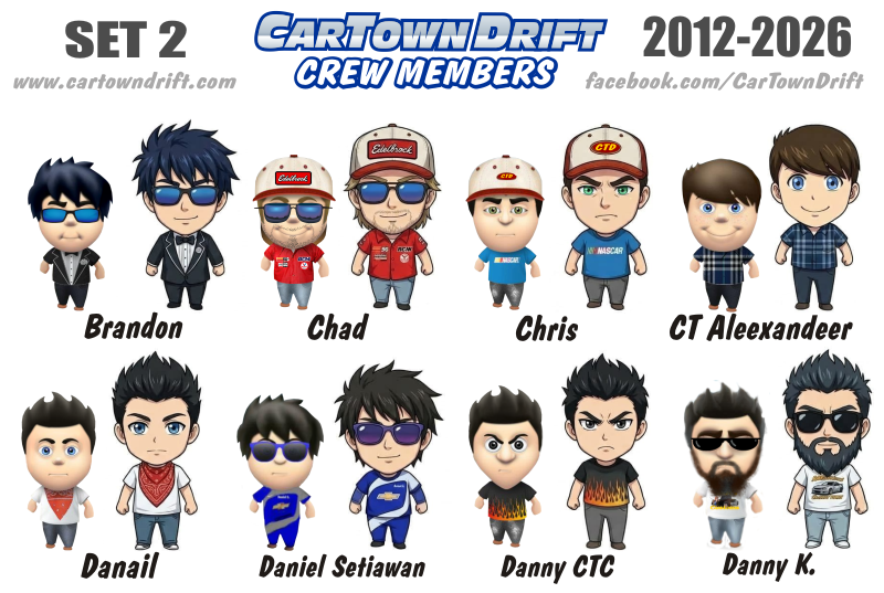 DRIFT Crew Members Set 2 #cartowndrift #cartowndriftthemovie