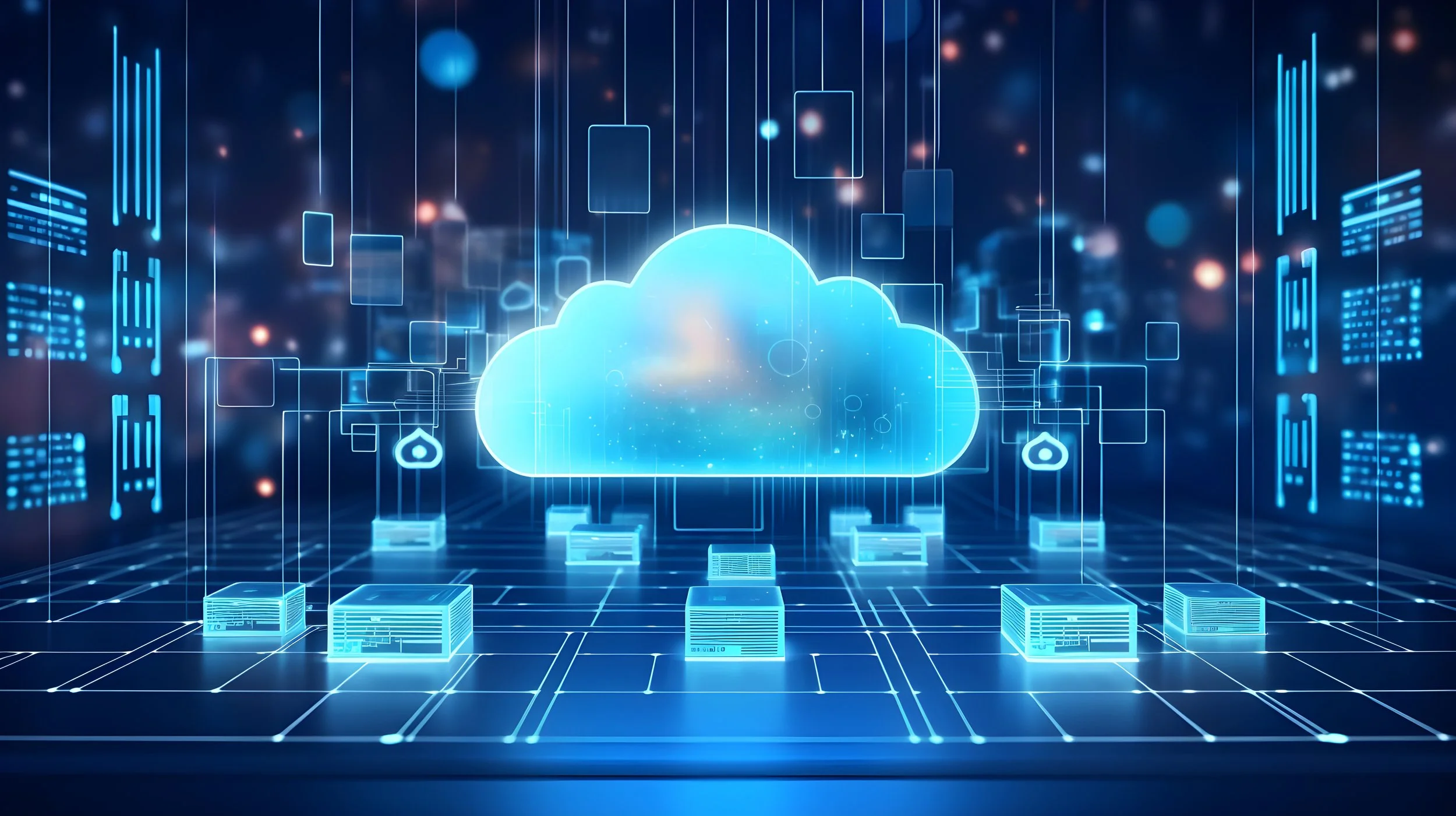 Cloud computing network connecting business systems and infrastructure