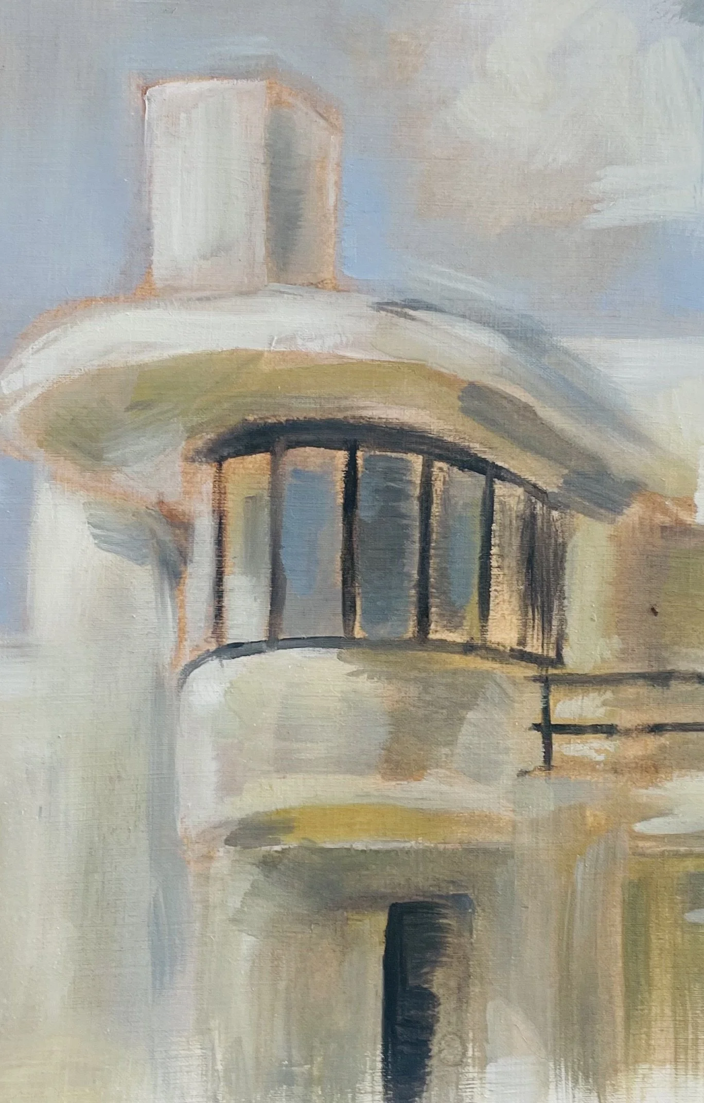 Dalcrombie Study 1, oil on canvas paper 2025