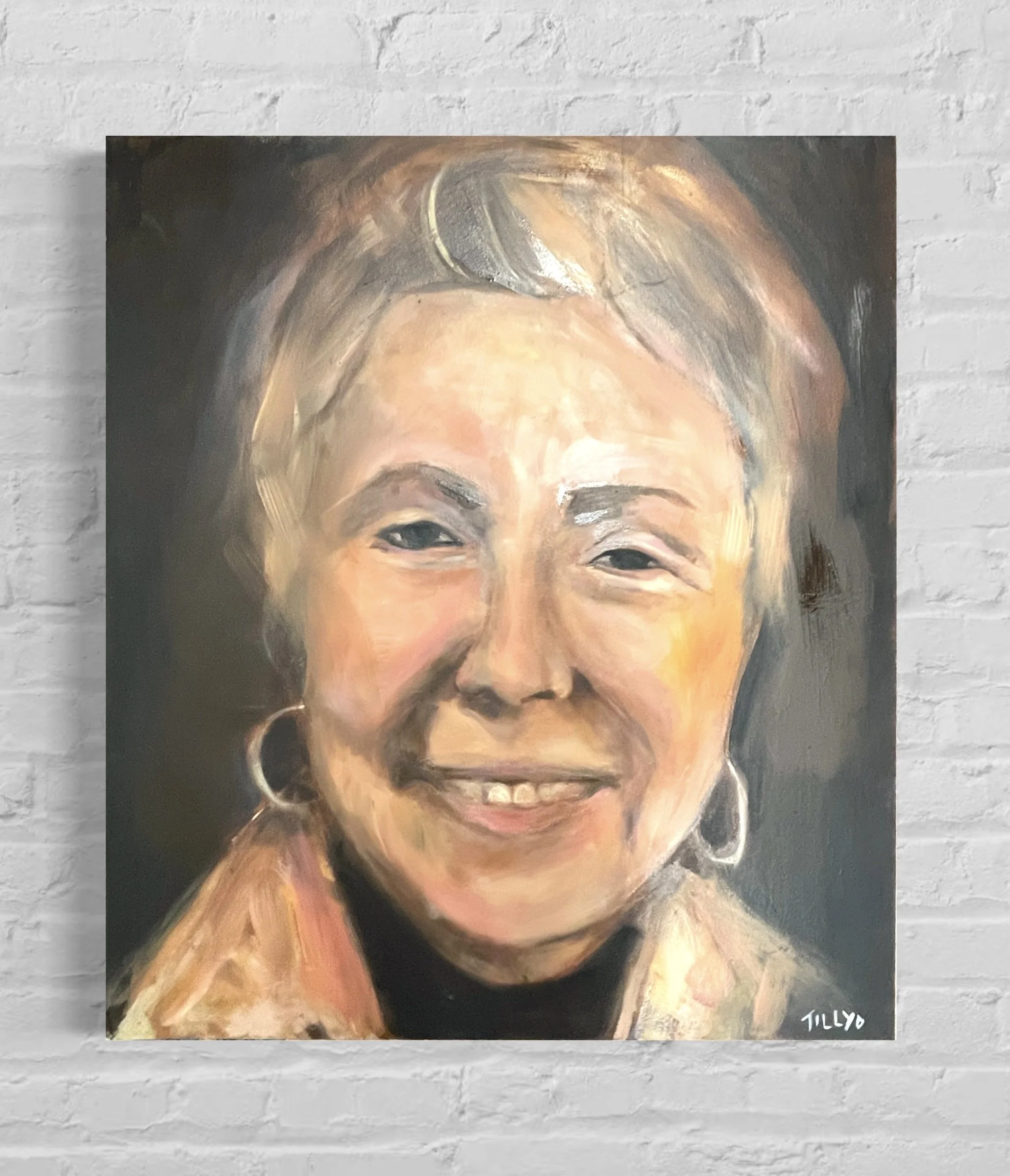 Jill, oil on wood 