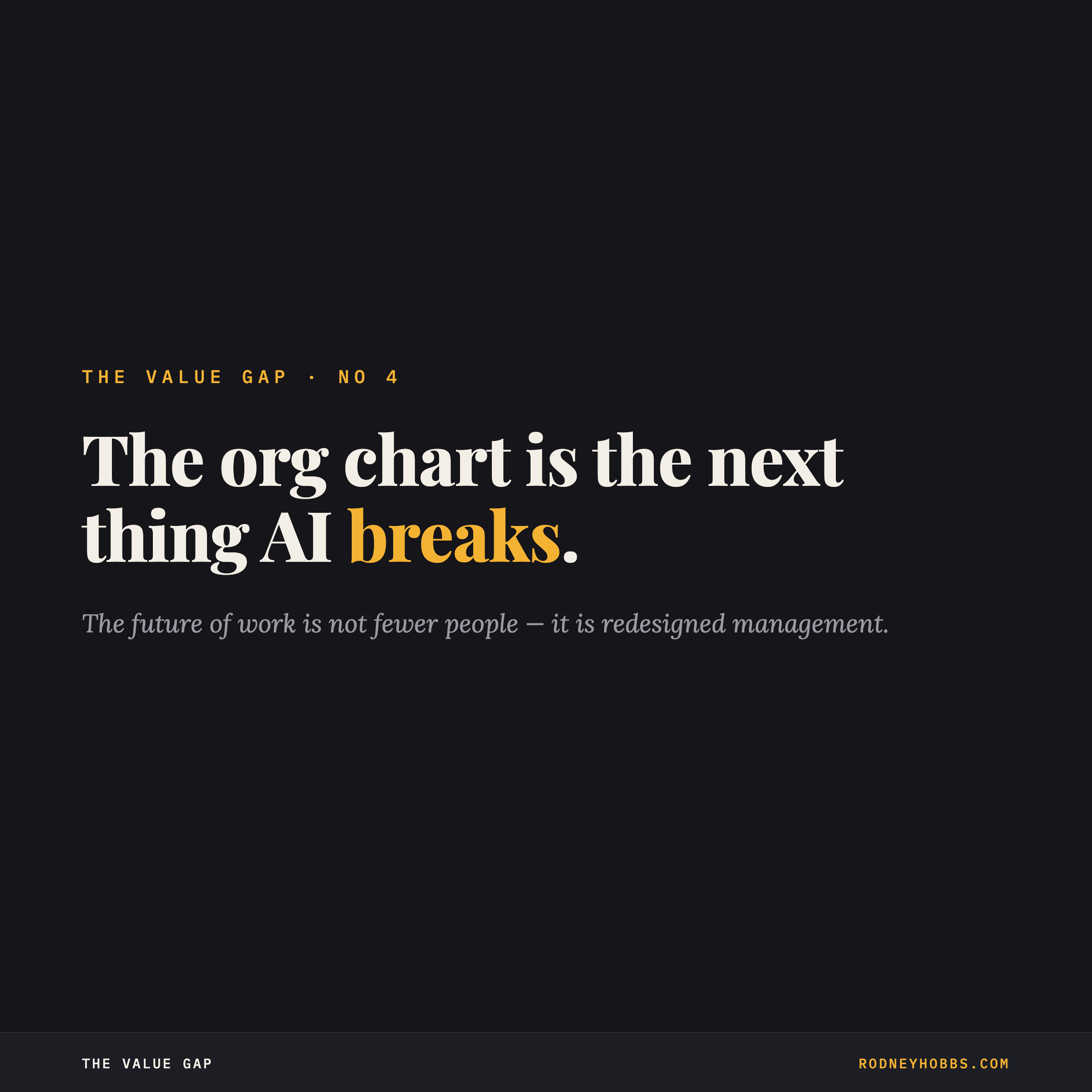The org chart is the next thing AI breaks.