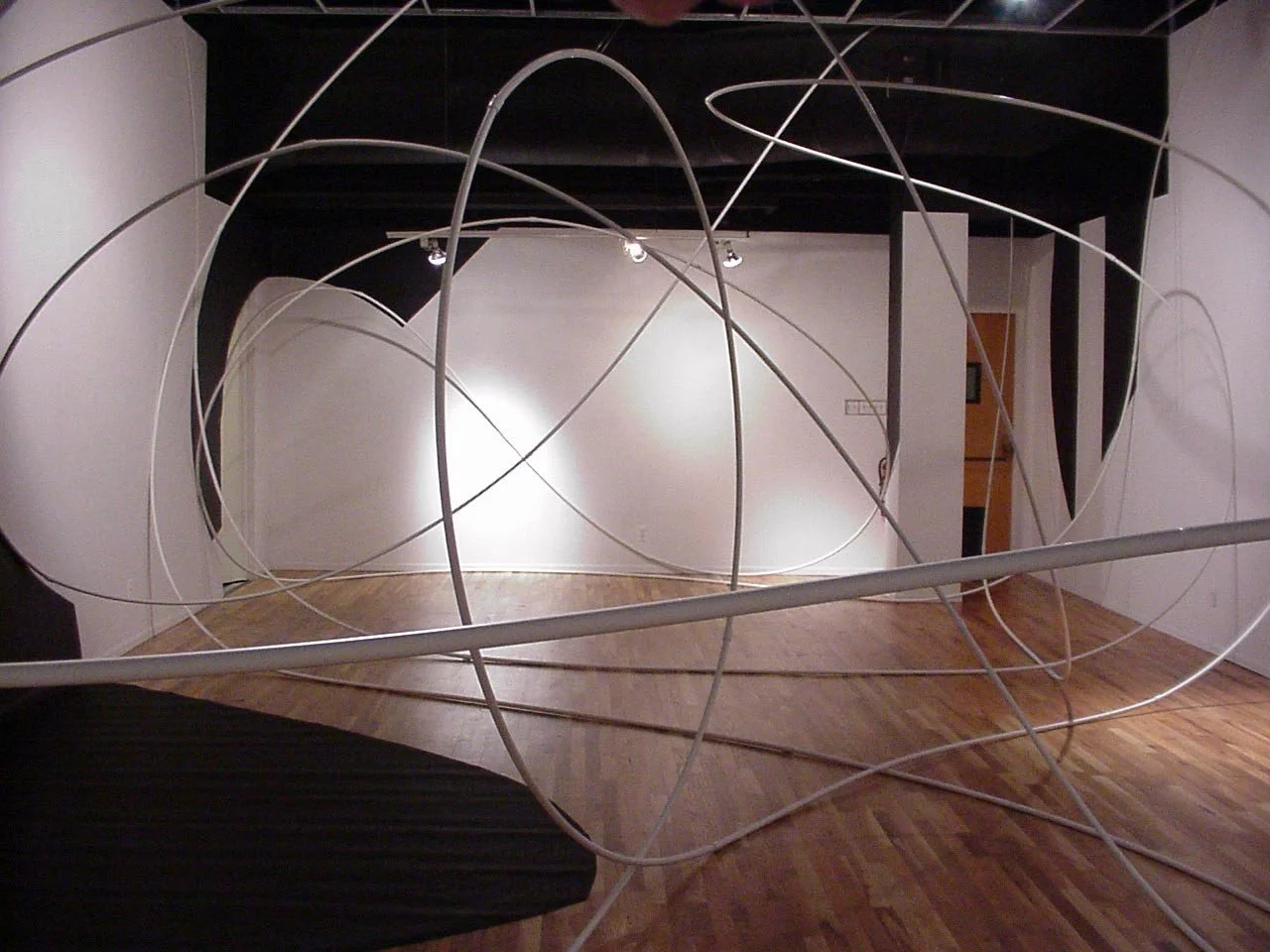 _____ Click to see entire  image _____  
Jeremy McDonnell
 Constellation_FarEnd_West 
One continuous line (700 feet) and related Paper Elements articulating to existing gallery space 
From the installation series: Constellation 
Hopkins Gallery , Th