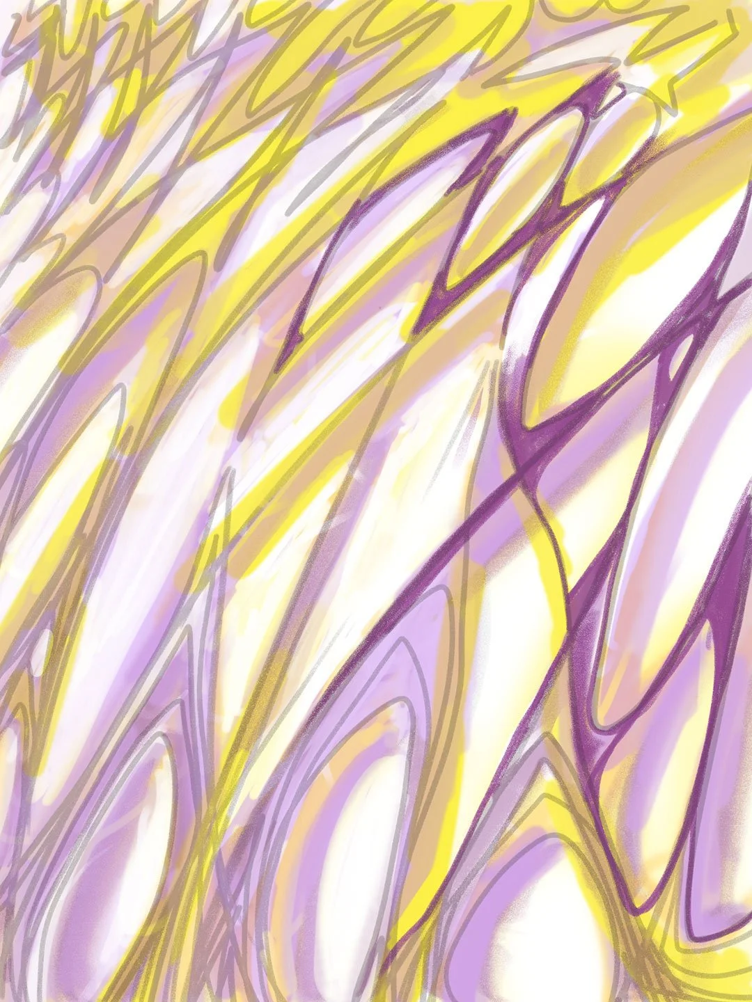  _____ Click to see entire image _____   Jeremy McDonnell 
 Wavy Lines - Purple Yellow , 2023 
Digital Drawing (vector) 
Dimensions - Variable 