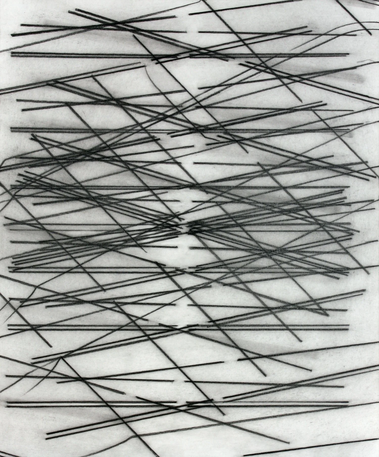  _____ Click to see entire image _____   Jeremy McDonnell 
 Negative Spine- Tiles and Mixed Planes , 2003 
Graphite on Paper 
15 x 11 inches