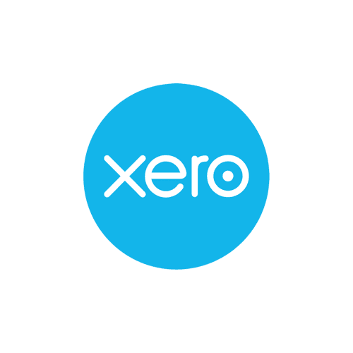 Xero logo with a blue circle and white text. Book Keeping