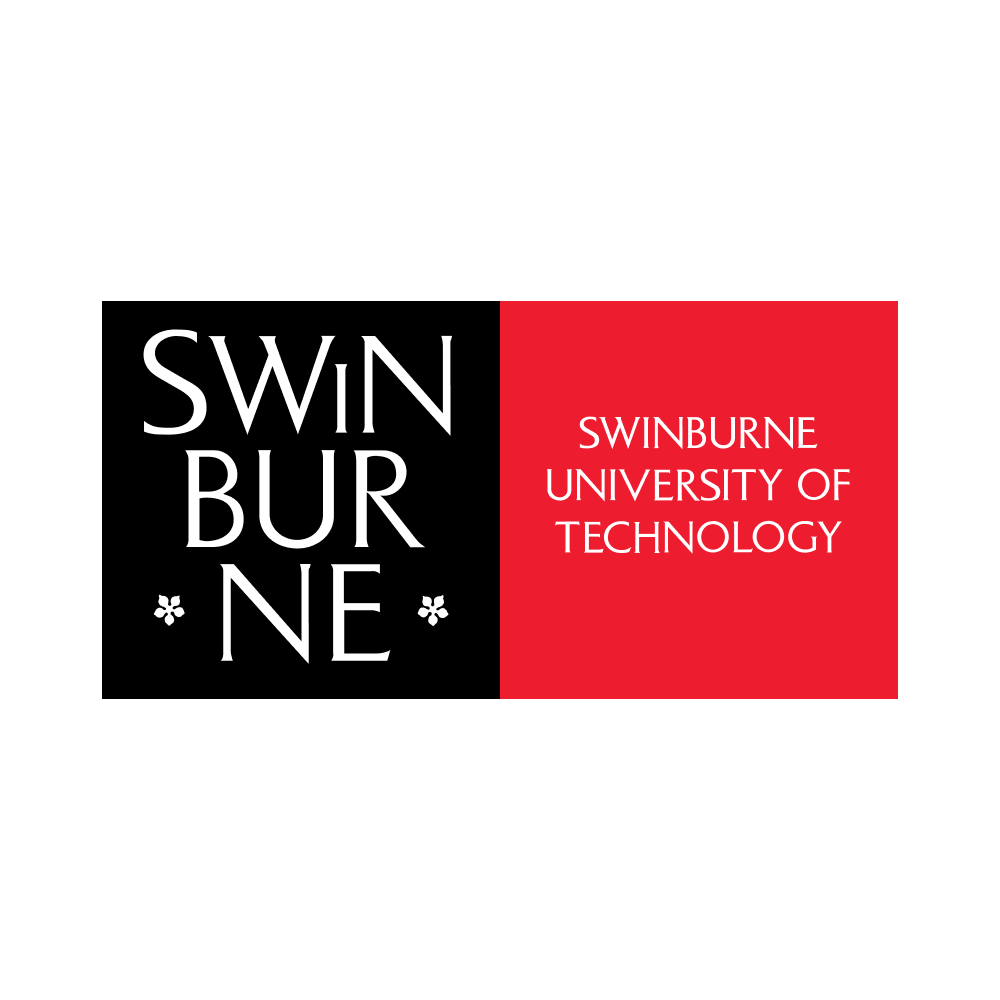 Logo for Swinburne University of Technology, featuring the words 'Swinburne' and 'University of Technology' with a red square background. Book Keeping